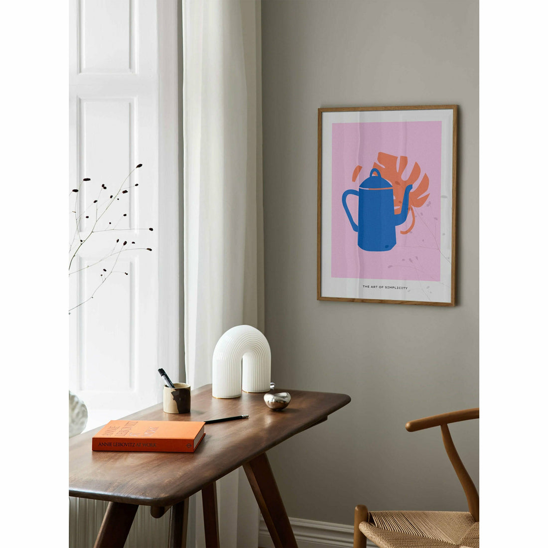 Minimalistic Tea Kettle Kitchen Wall Art