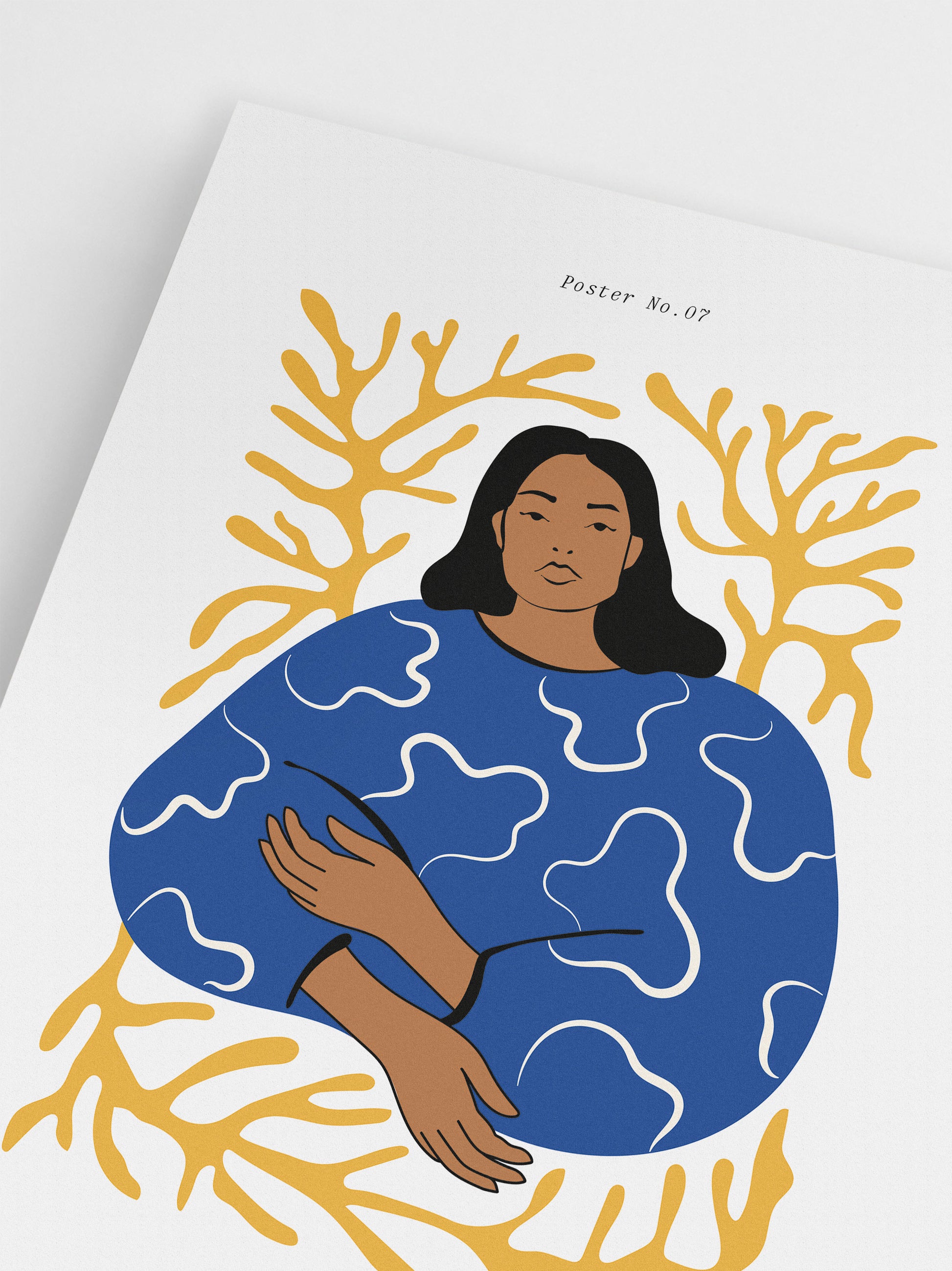 Reef Print of Woman Wall Art