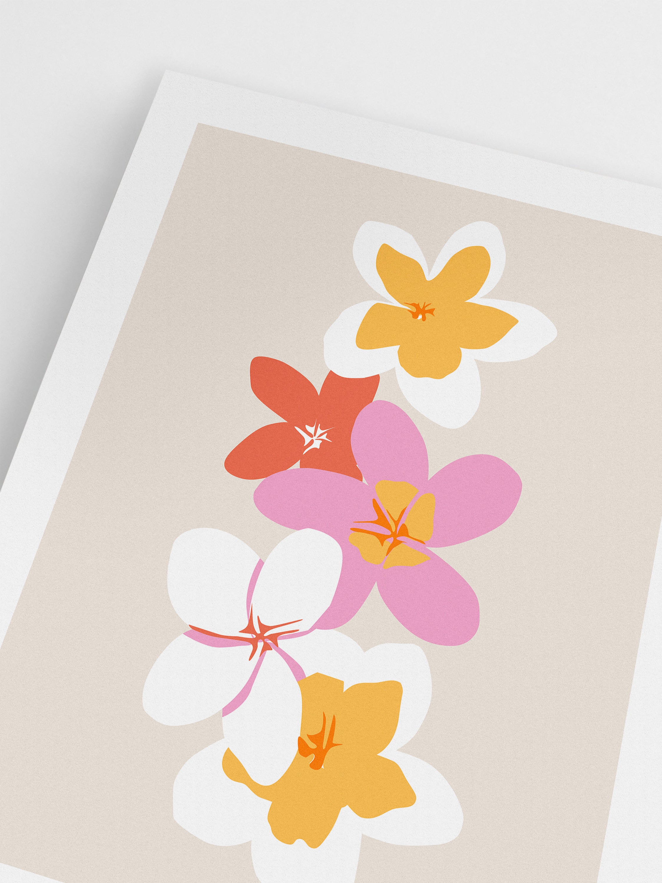 Exotic Minimalist Flowers Poster