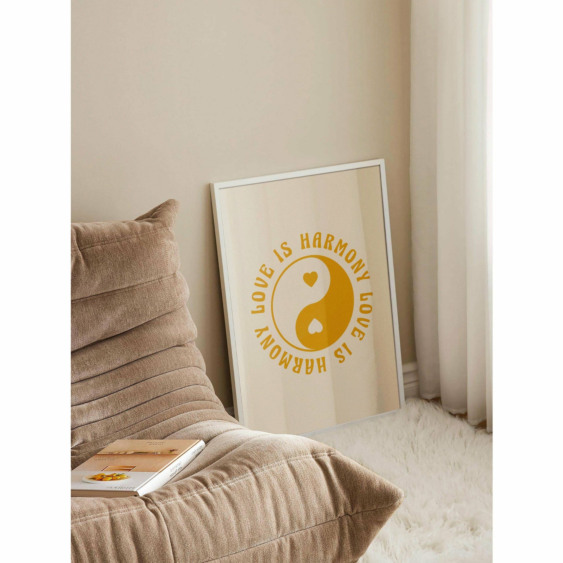 Yin Yang Harmony Retro Poster