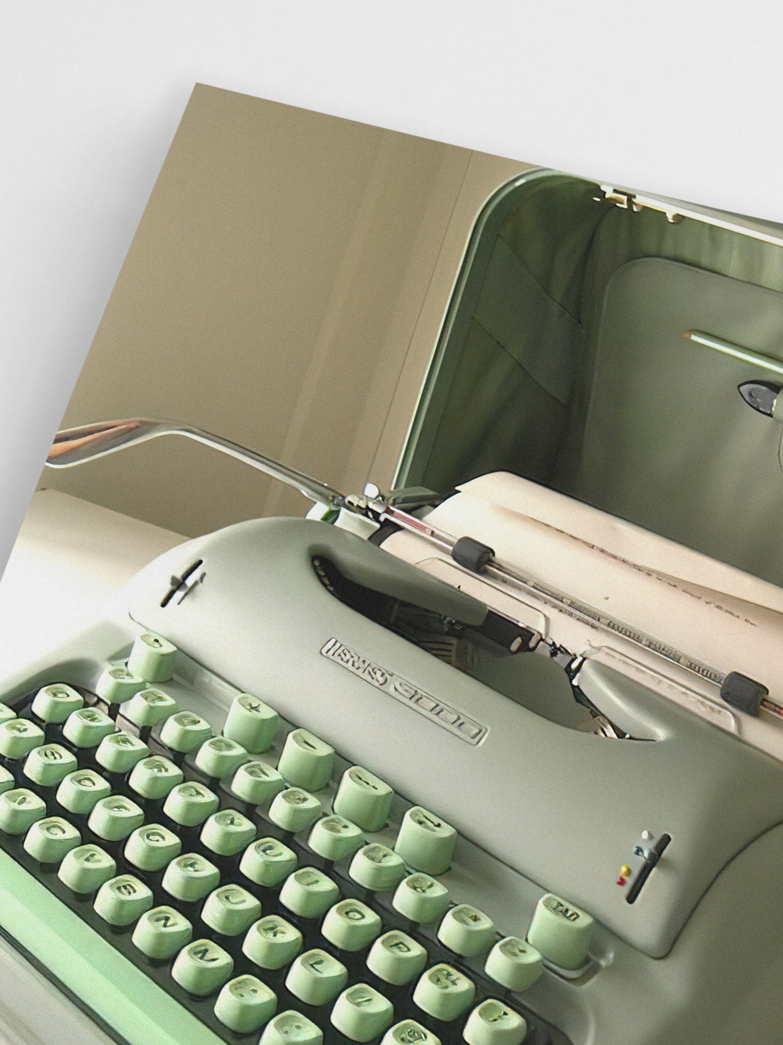 Green Typewriter wall art