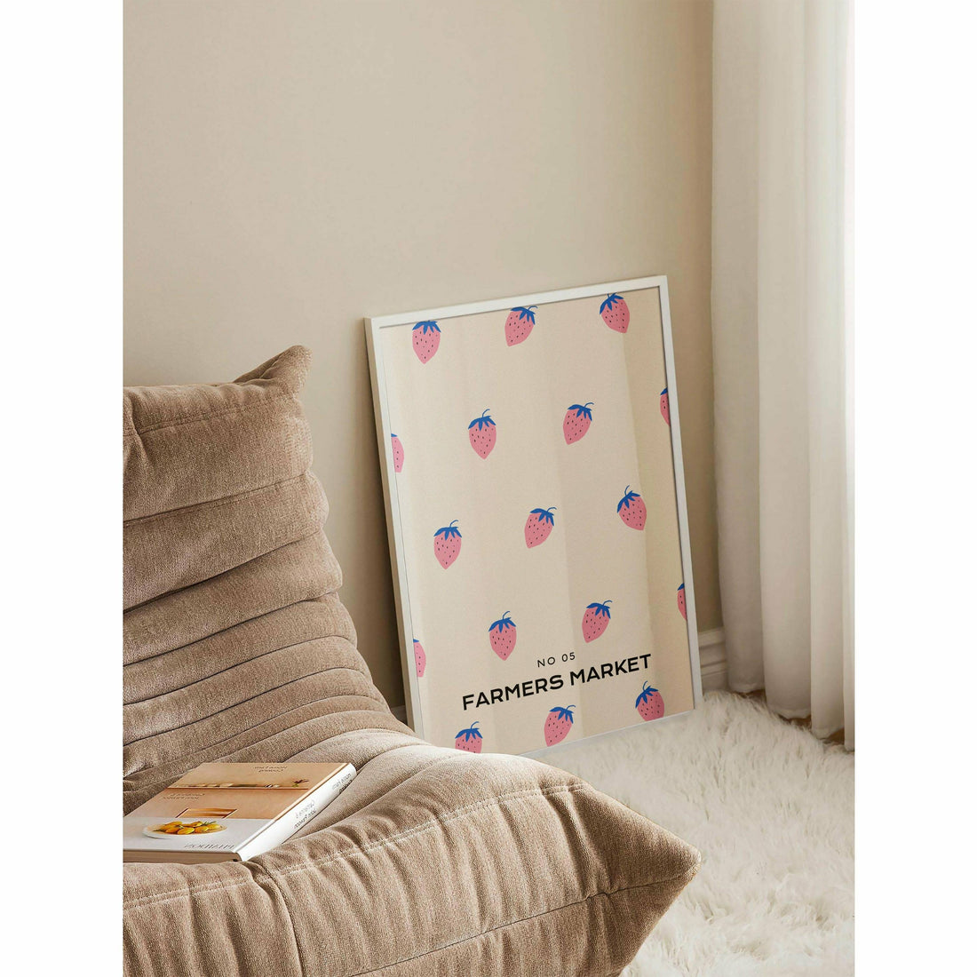 Strawberry Beige Wall Art