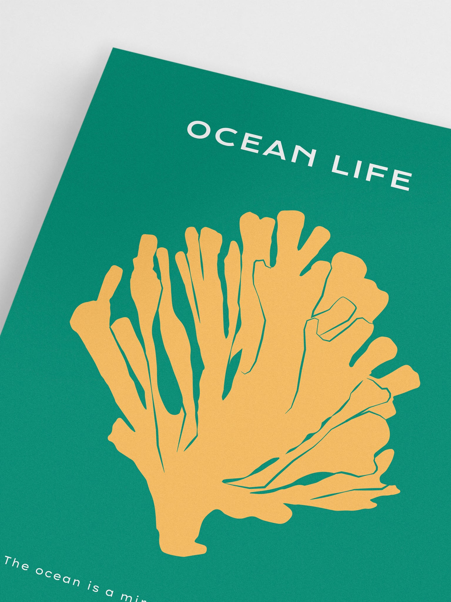Ocean Life: Yellow Coral Poster