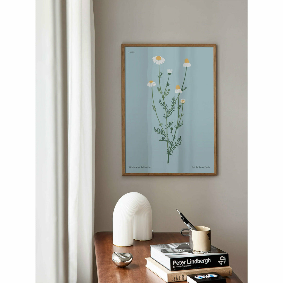 White Daisy Botanical Wall Art