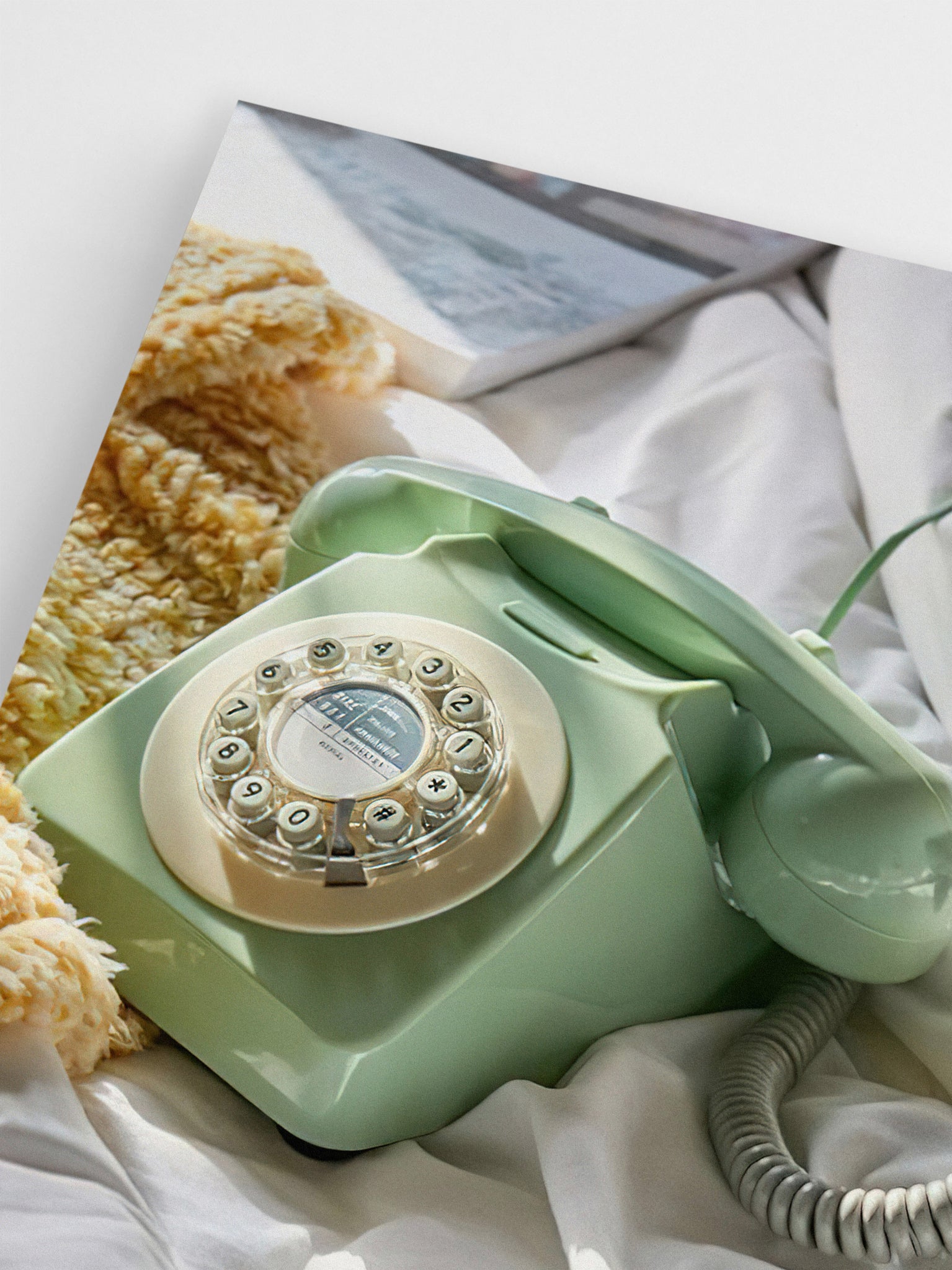 Green Rotary Phone wall art