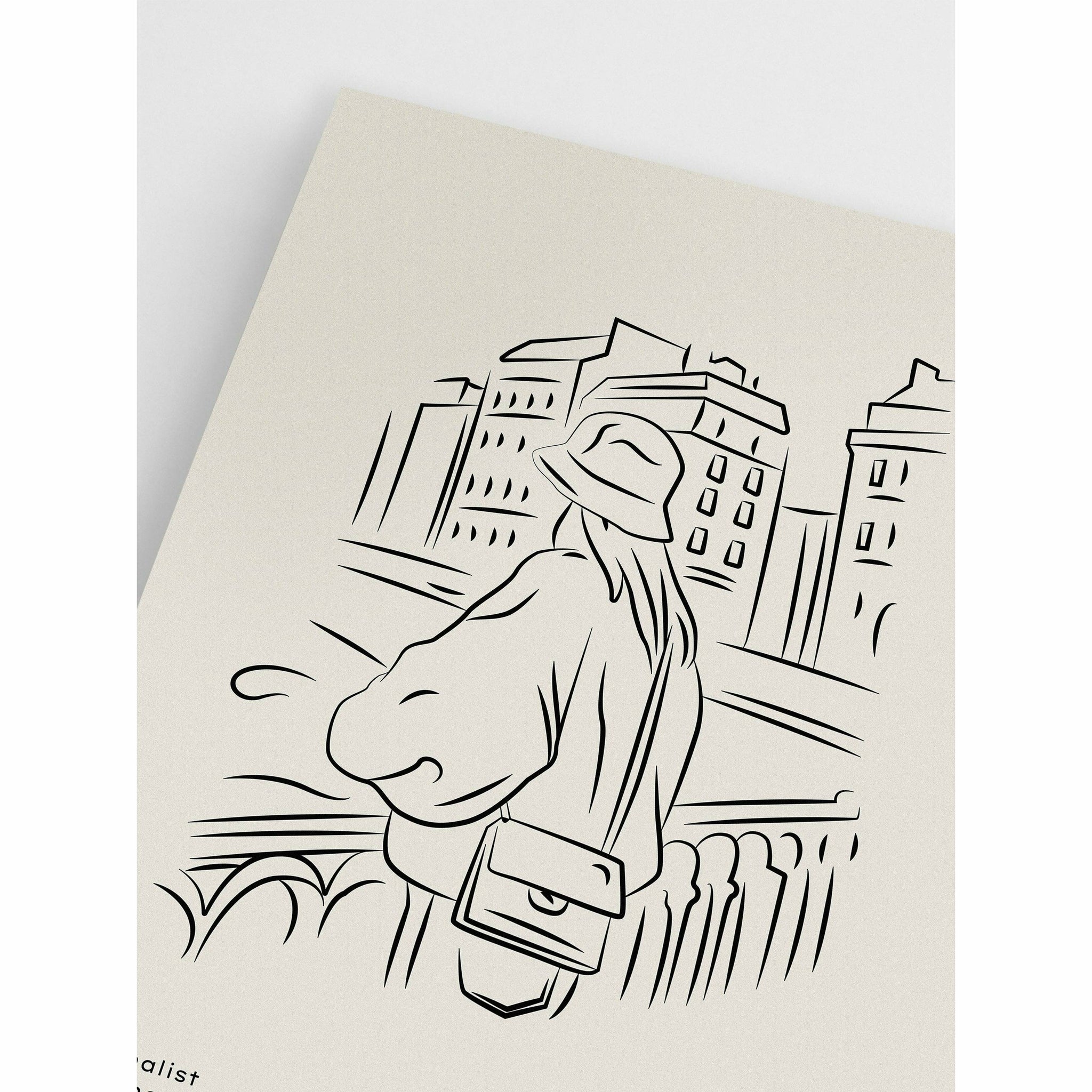 Minimalist Drawing of Woman Wall Art