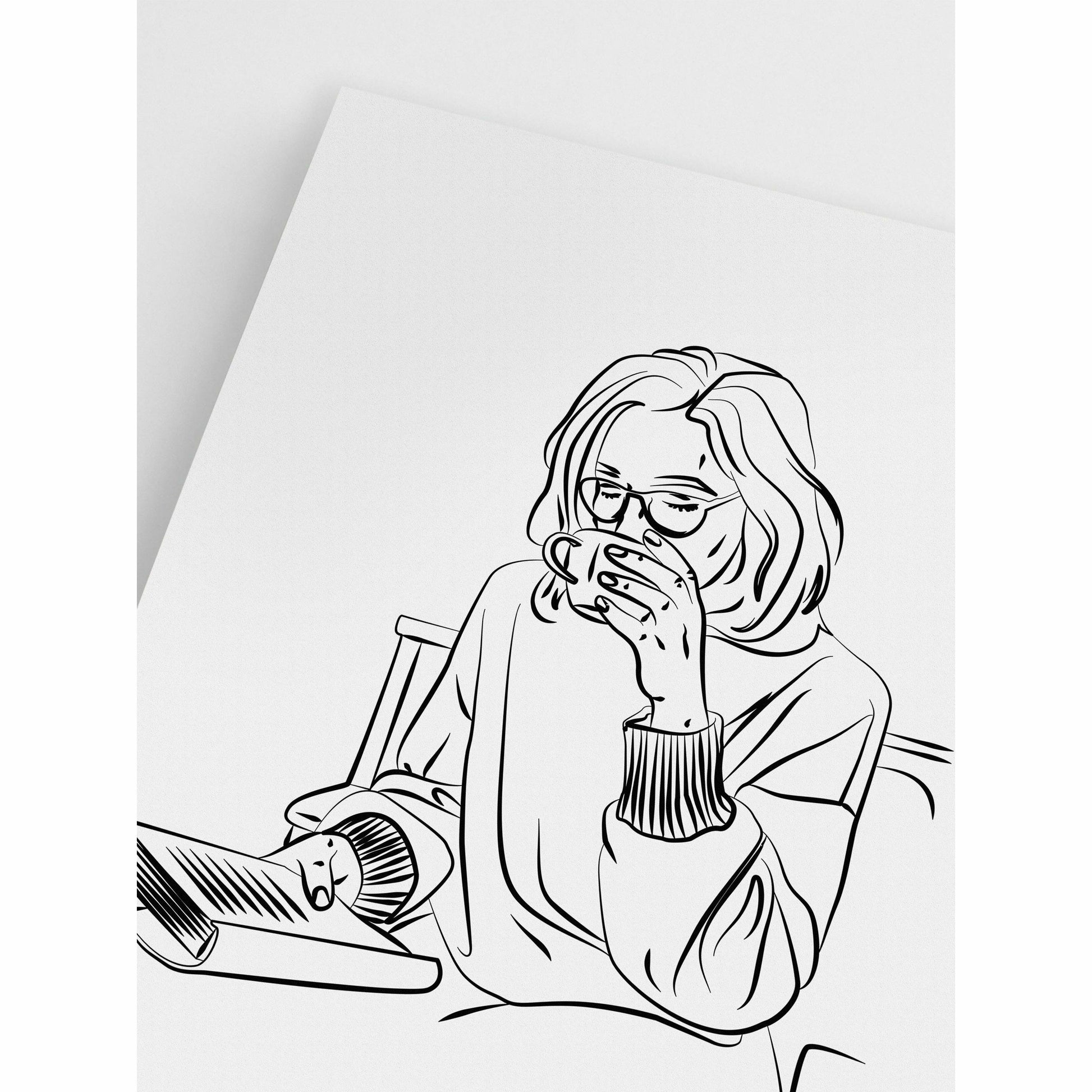 Coffee & Book Poster