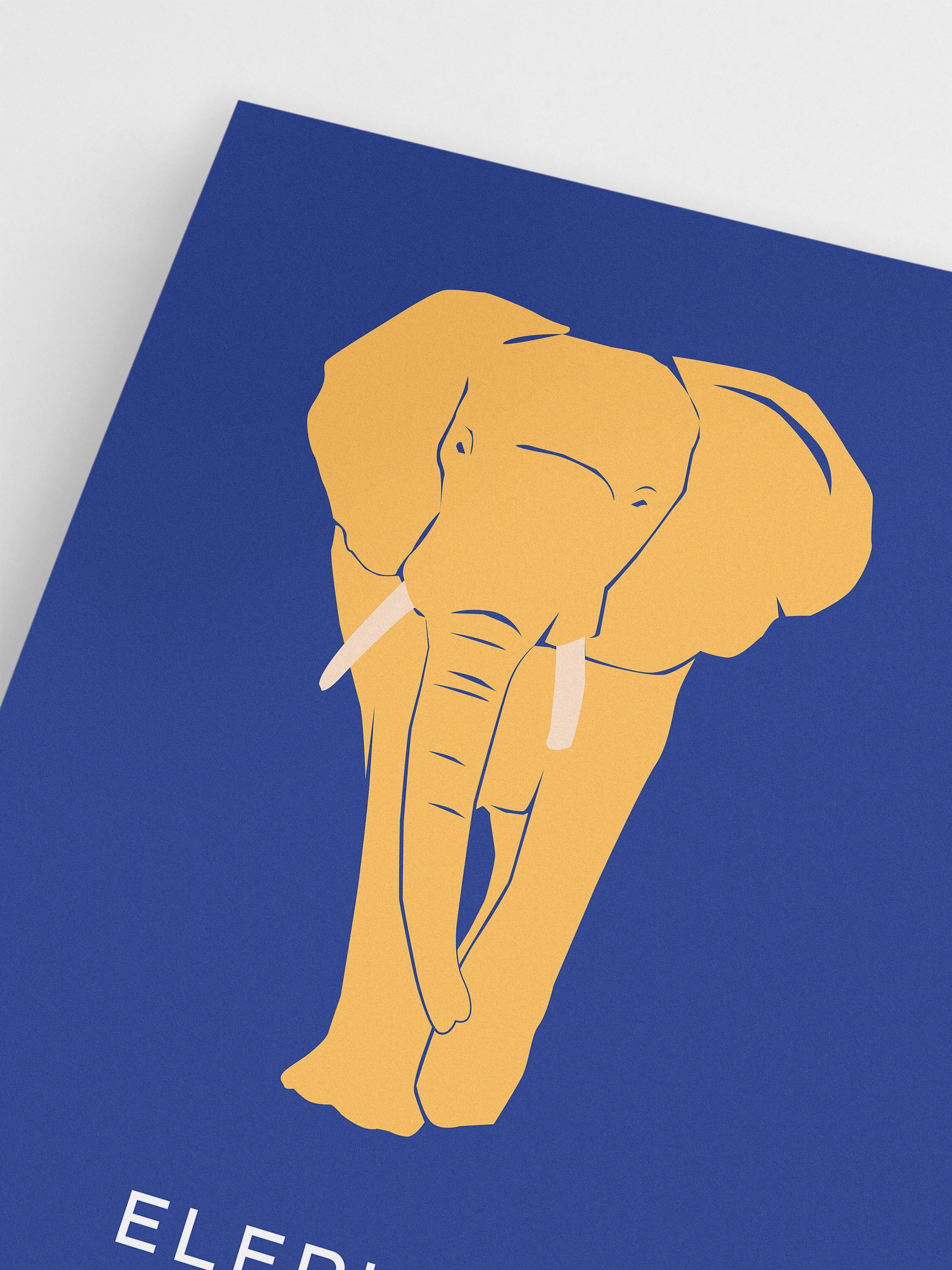 Yellow Elephant Wall Art
