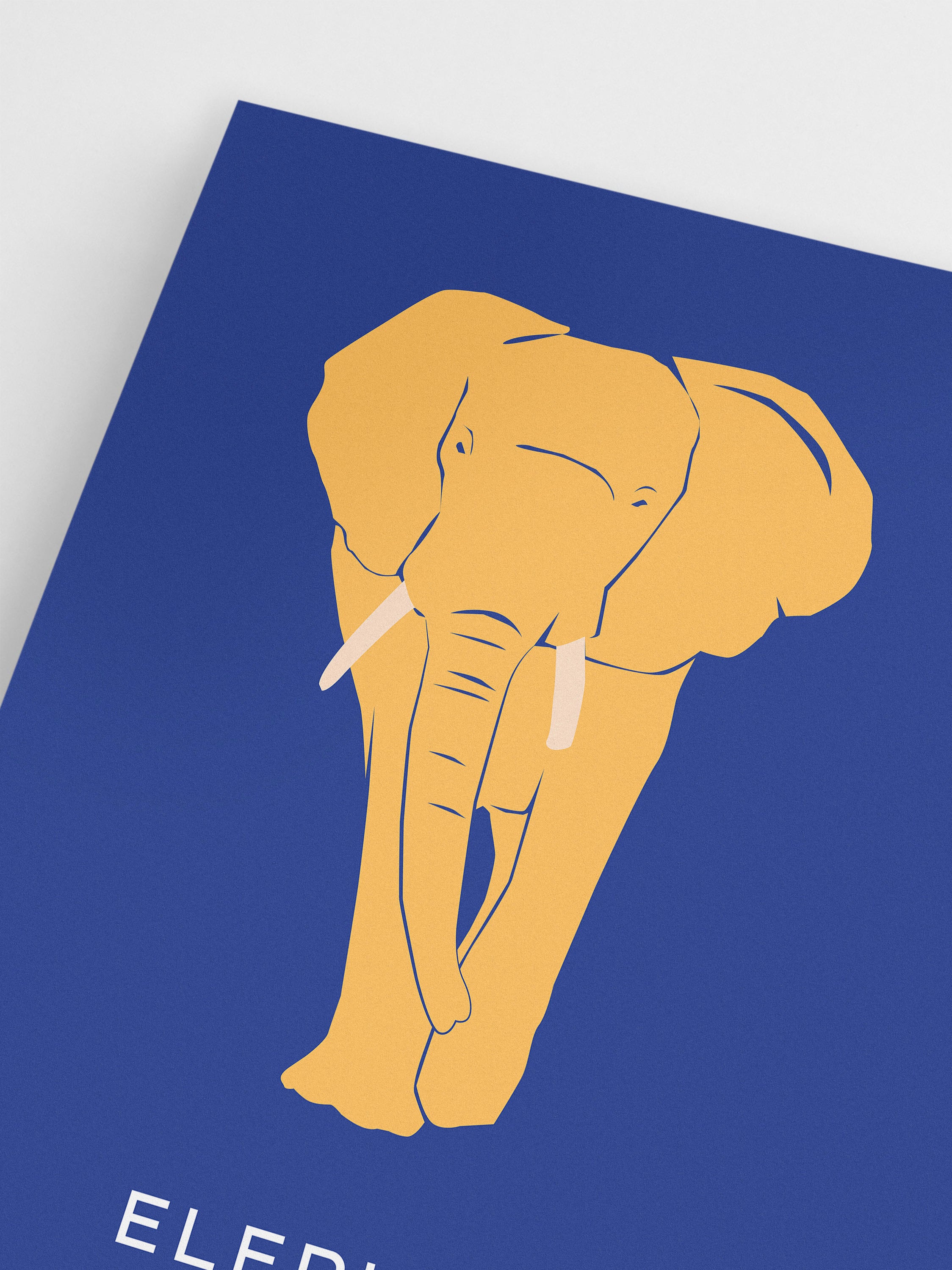 Yellow Elephant Wall Art