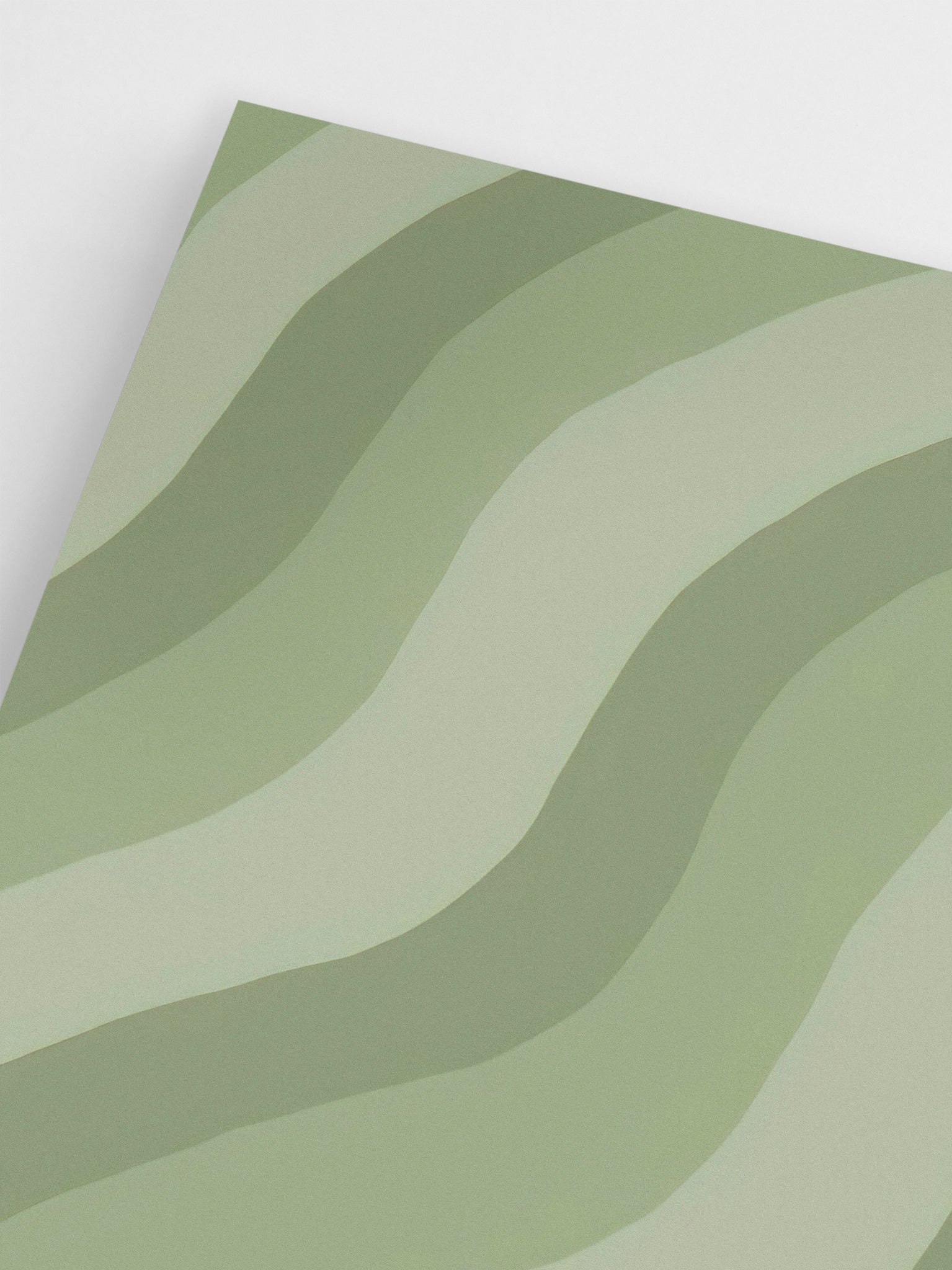 Wavy Green Lines wall art
