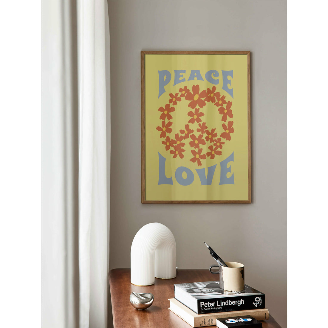 Peace Love Retro Art Print