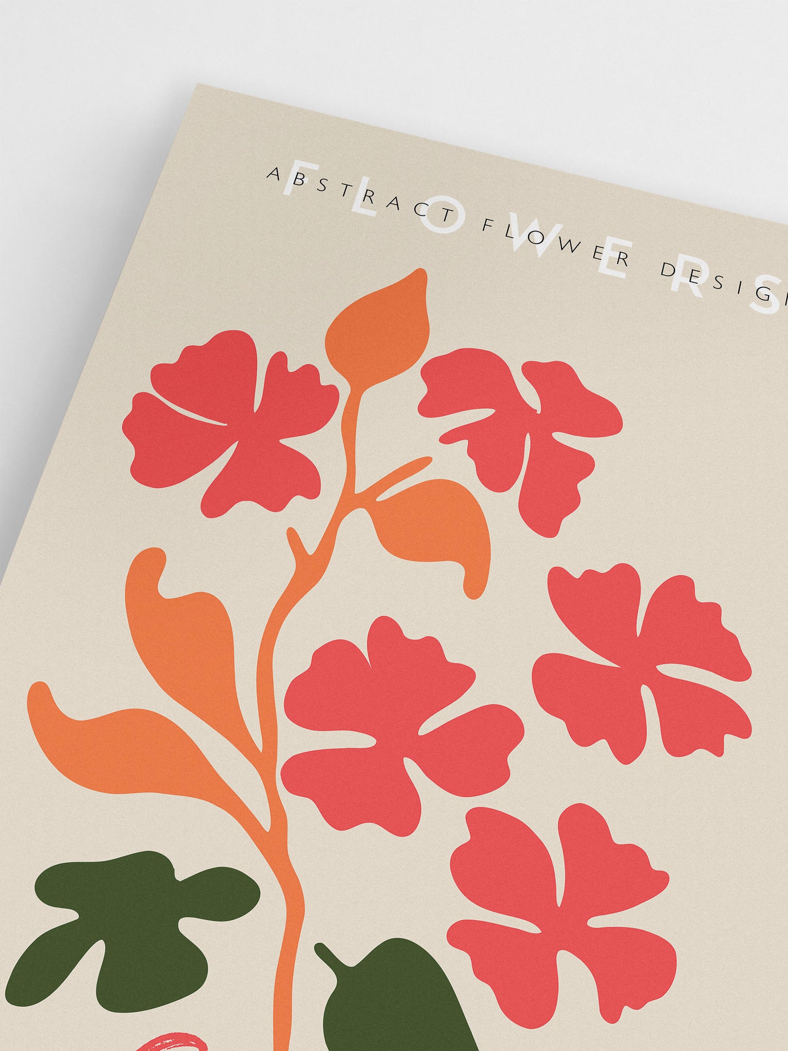 Osaka Abstract Flower Design Poster