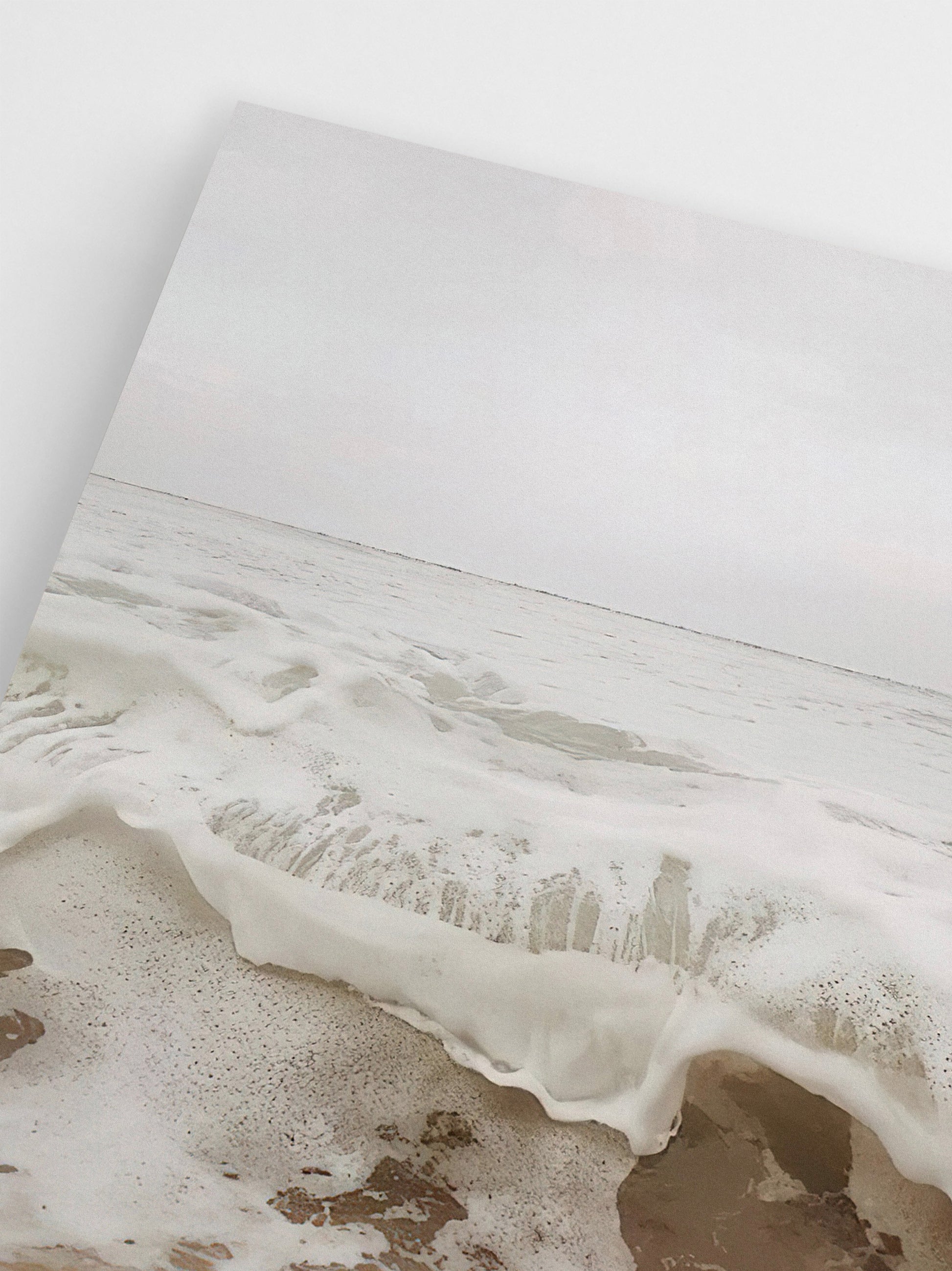 Beige Crashing Waves wall art