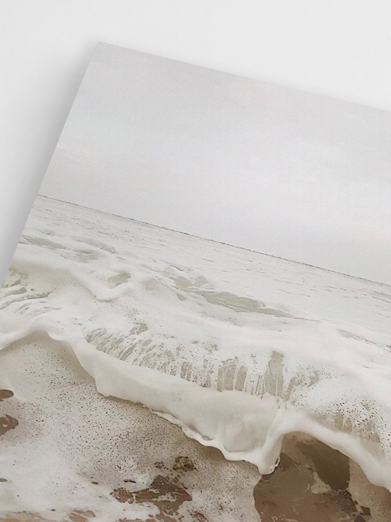 Beige Crashing Waves wall art