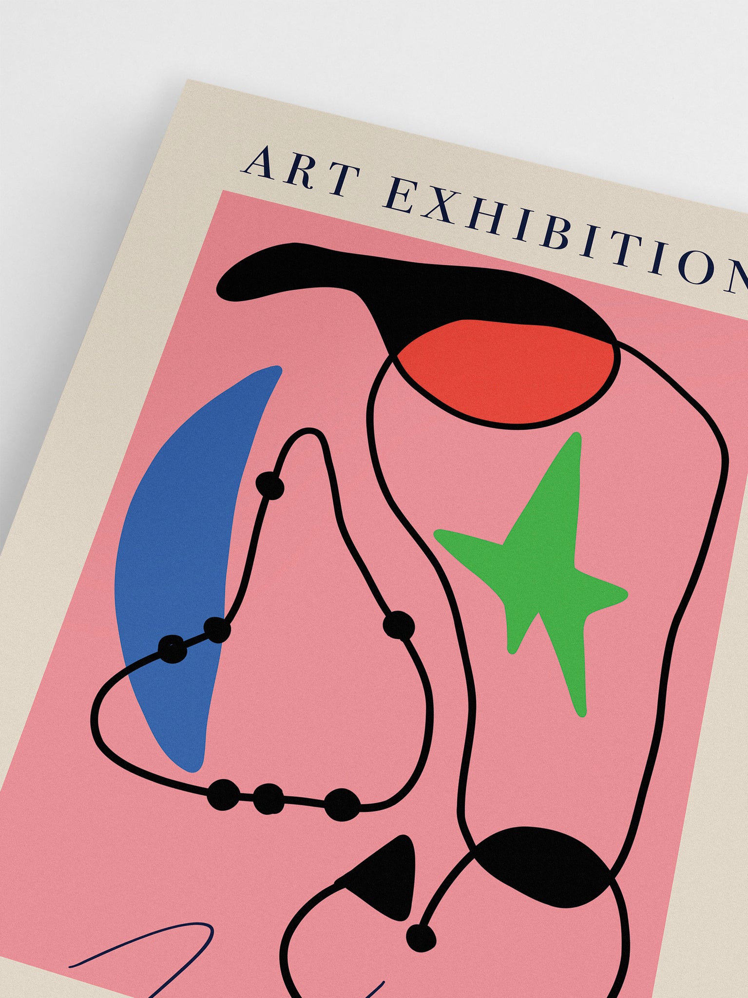 Joan Miró Pink Modern Art Poster