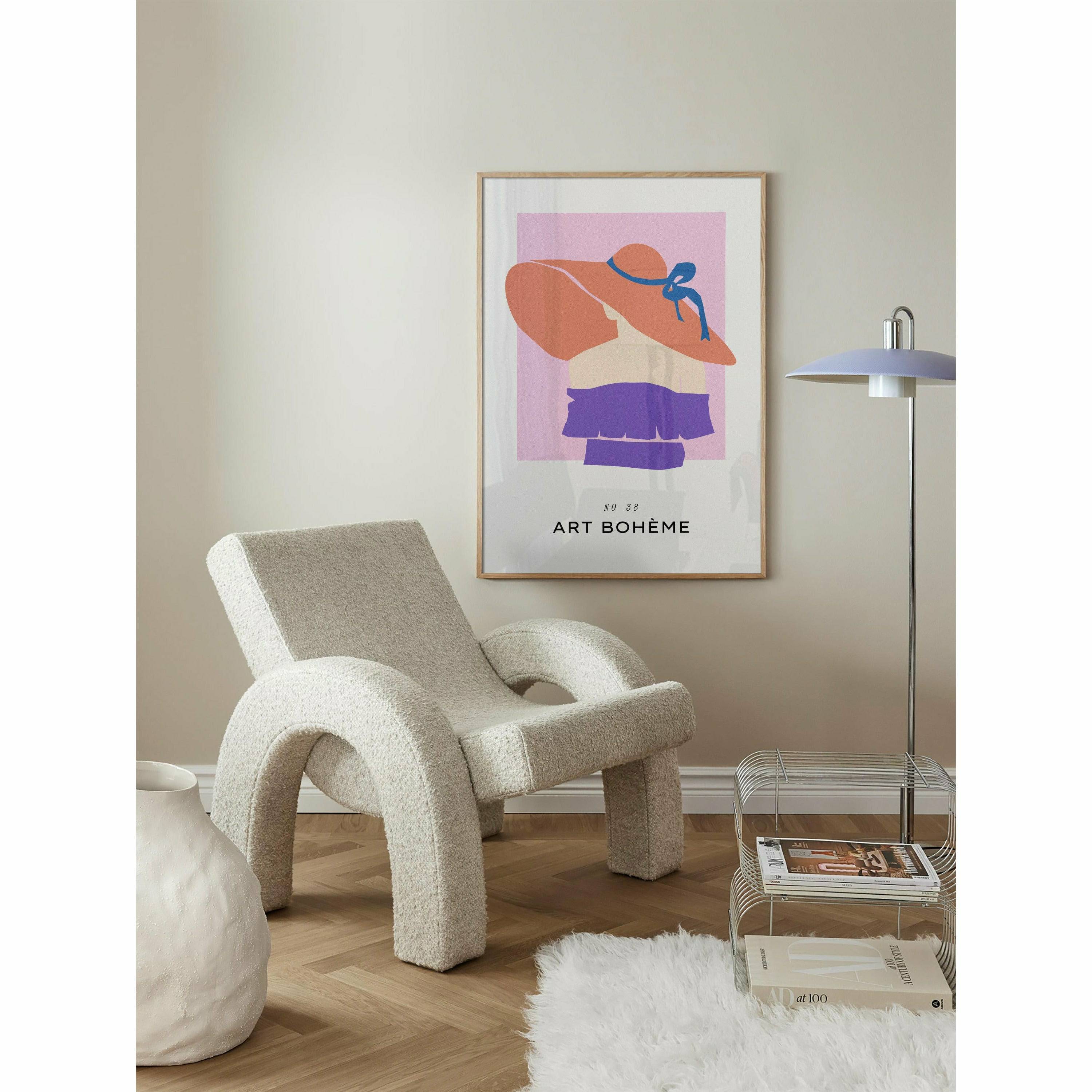 Minimalist Woman with Large Hat Poster