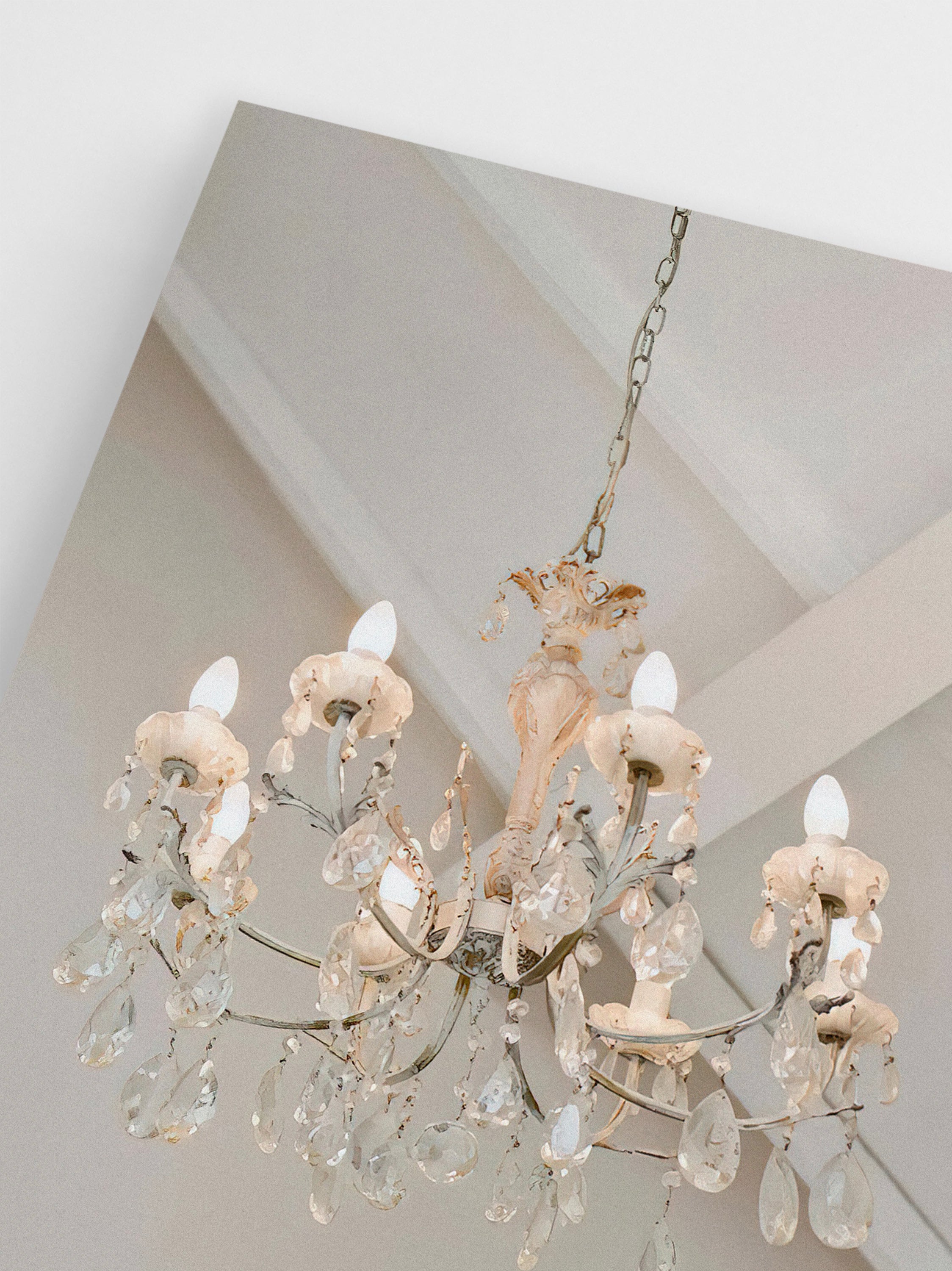 Beige Chandelier wall art