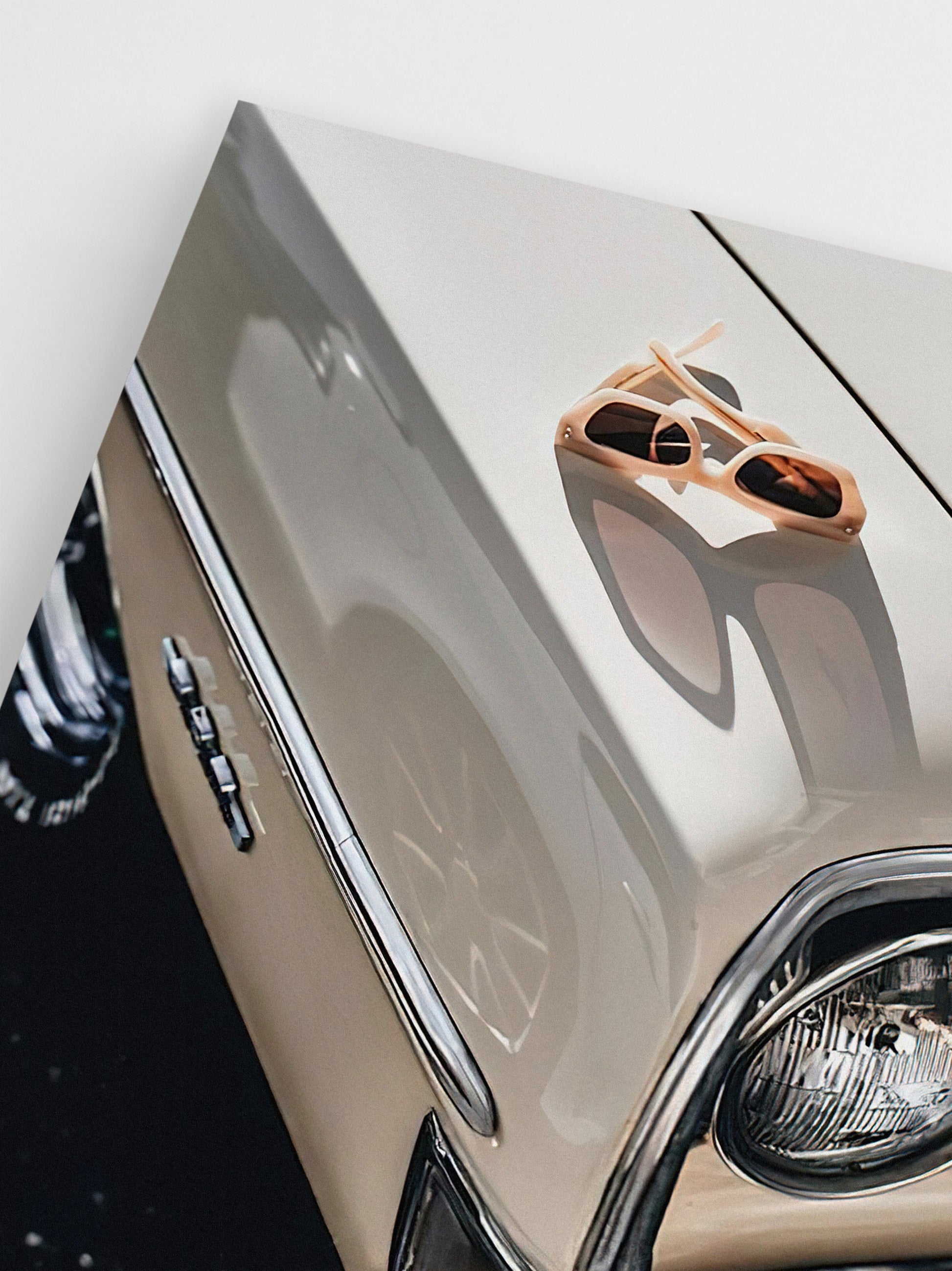 Sunglasses on the Car wall art