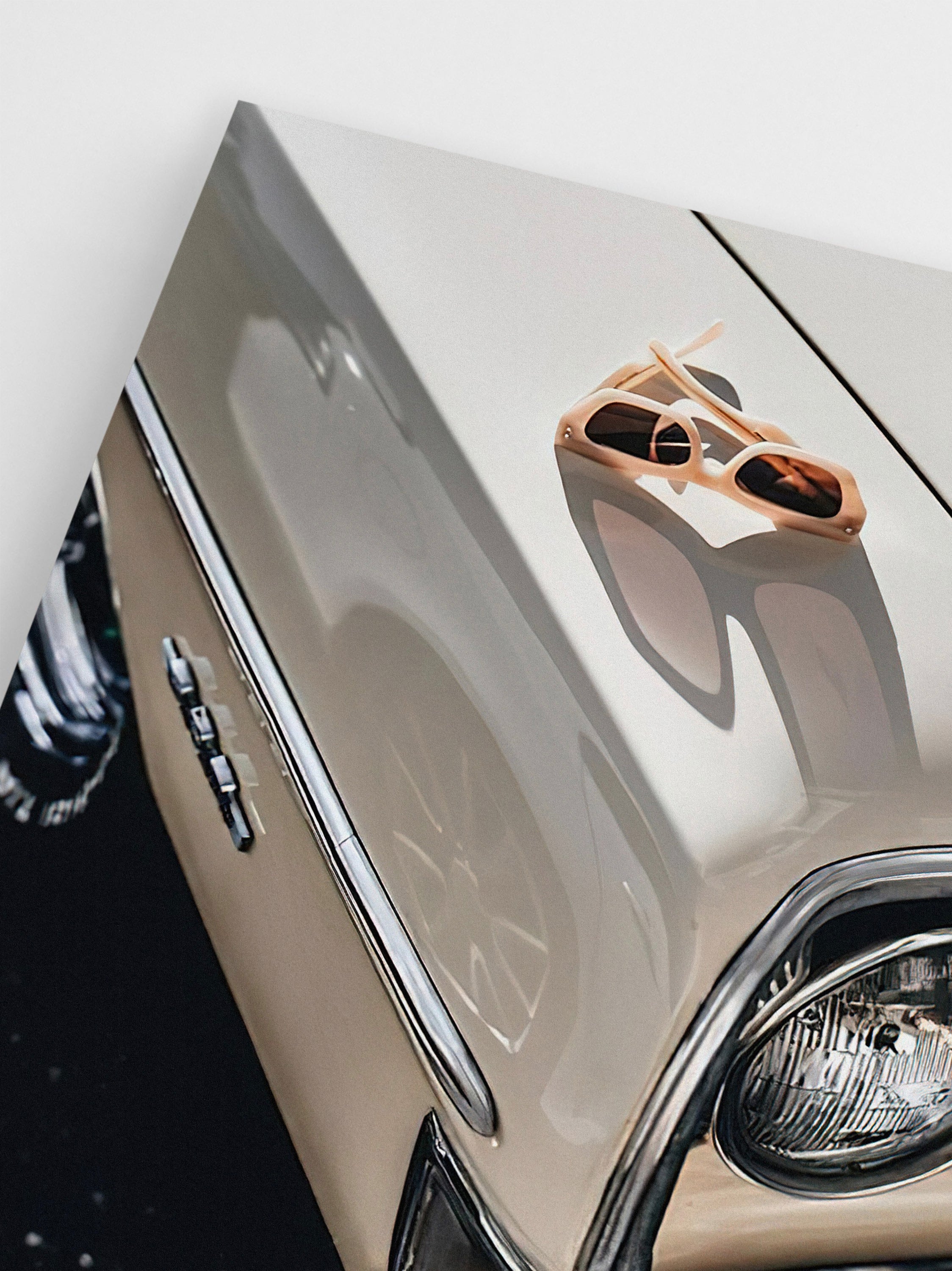 Sunglasses on the Car wall art