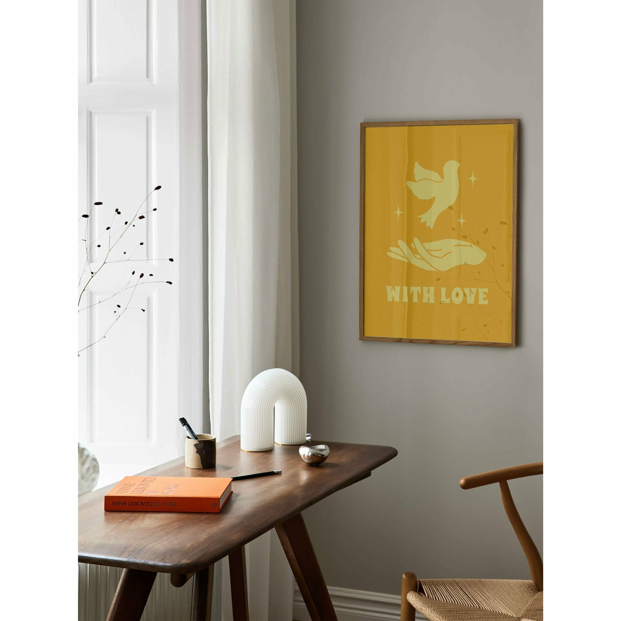 With Love Yellow Poster
