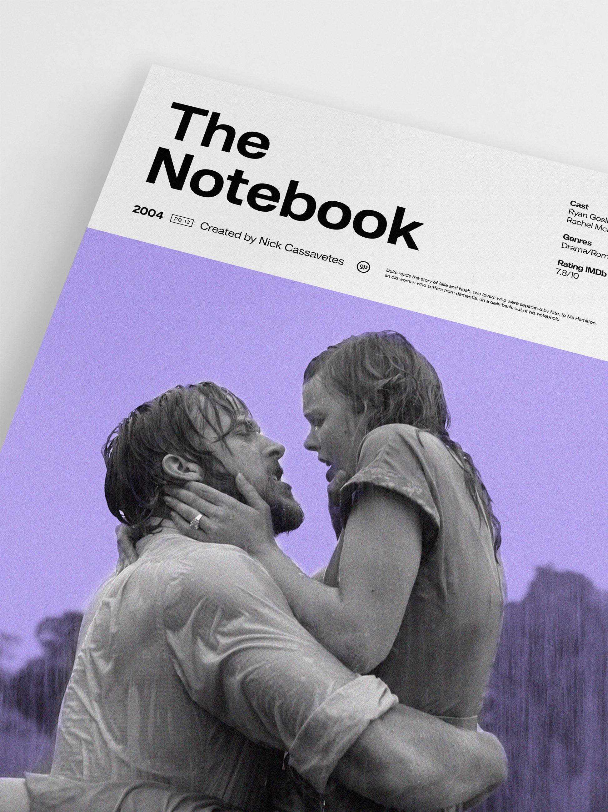 The Notebook Movie wall art