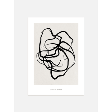Studio Lines Black Poster