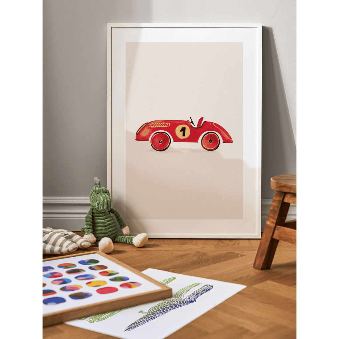 Red Racer Car Poster