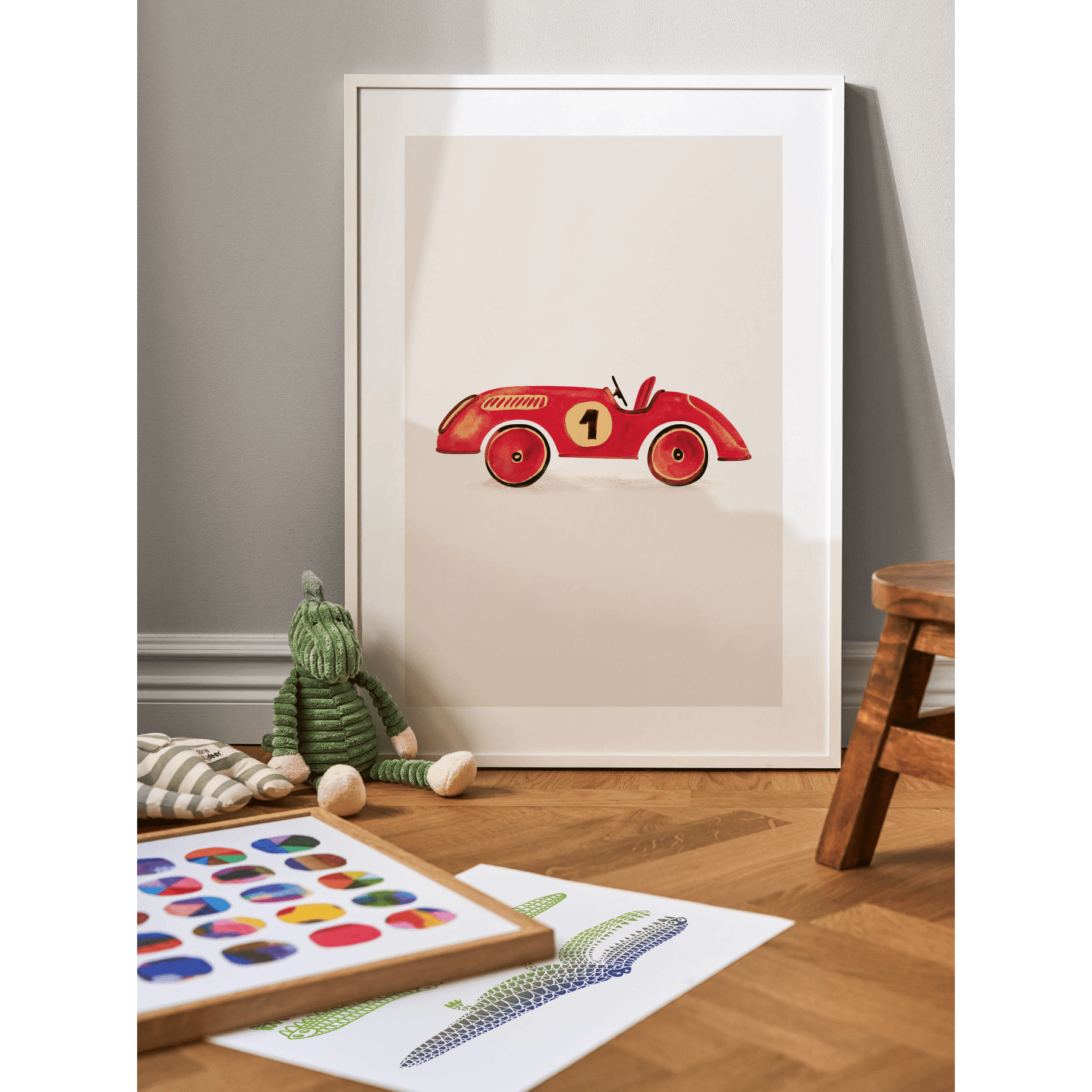 Red Racer Car Poster
