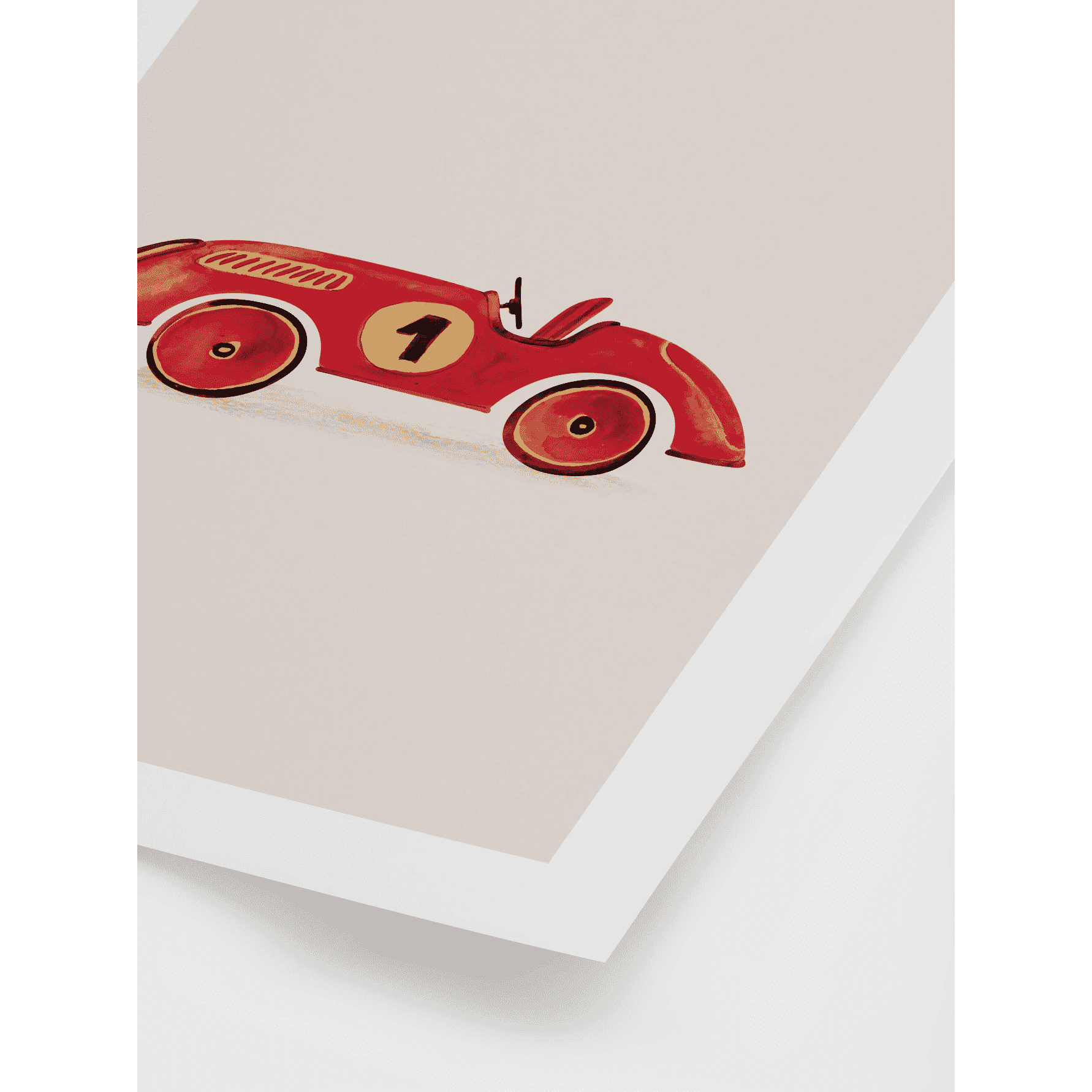 Red Racer Car Poster