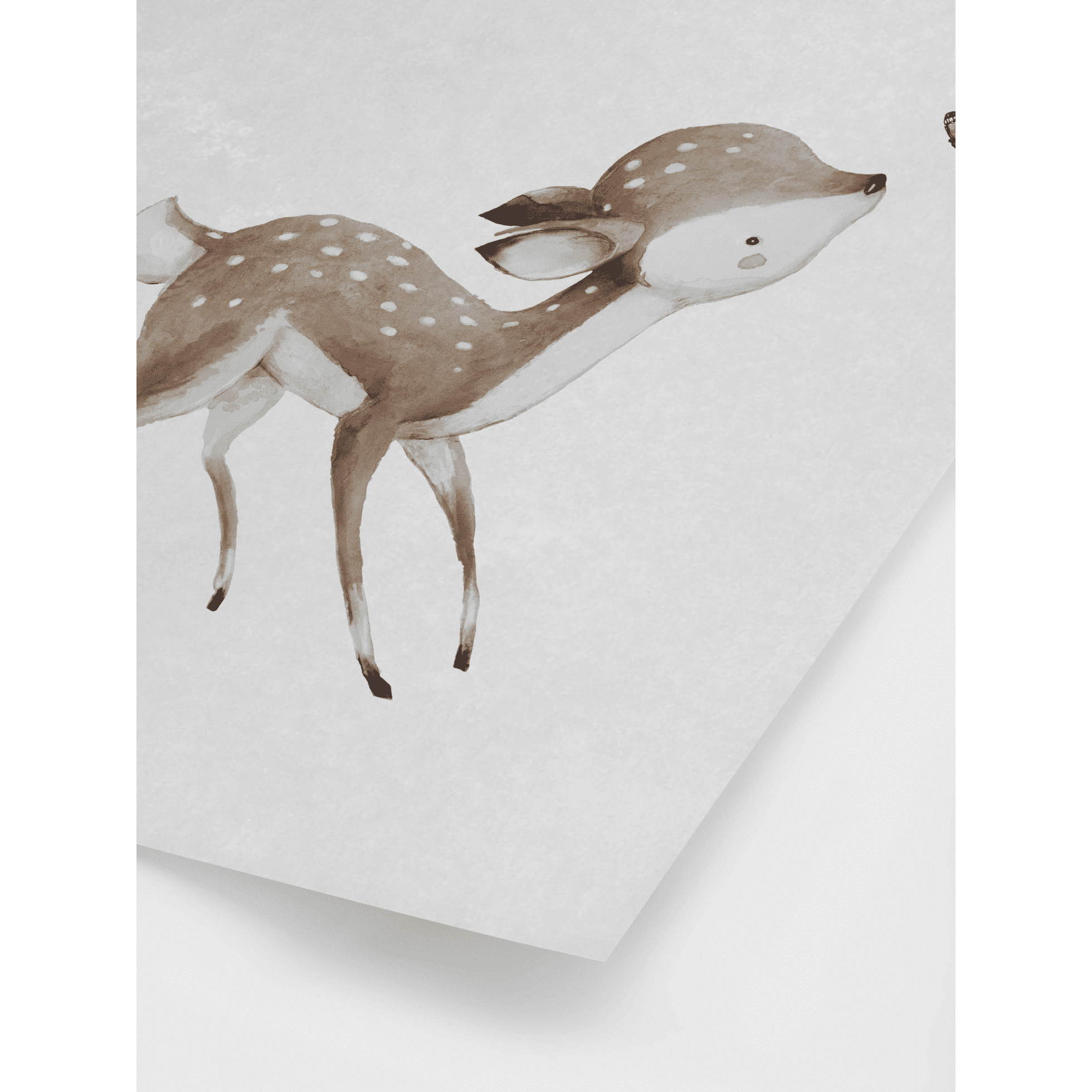 Deer and Butterfly Kids Poster