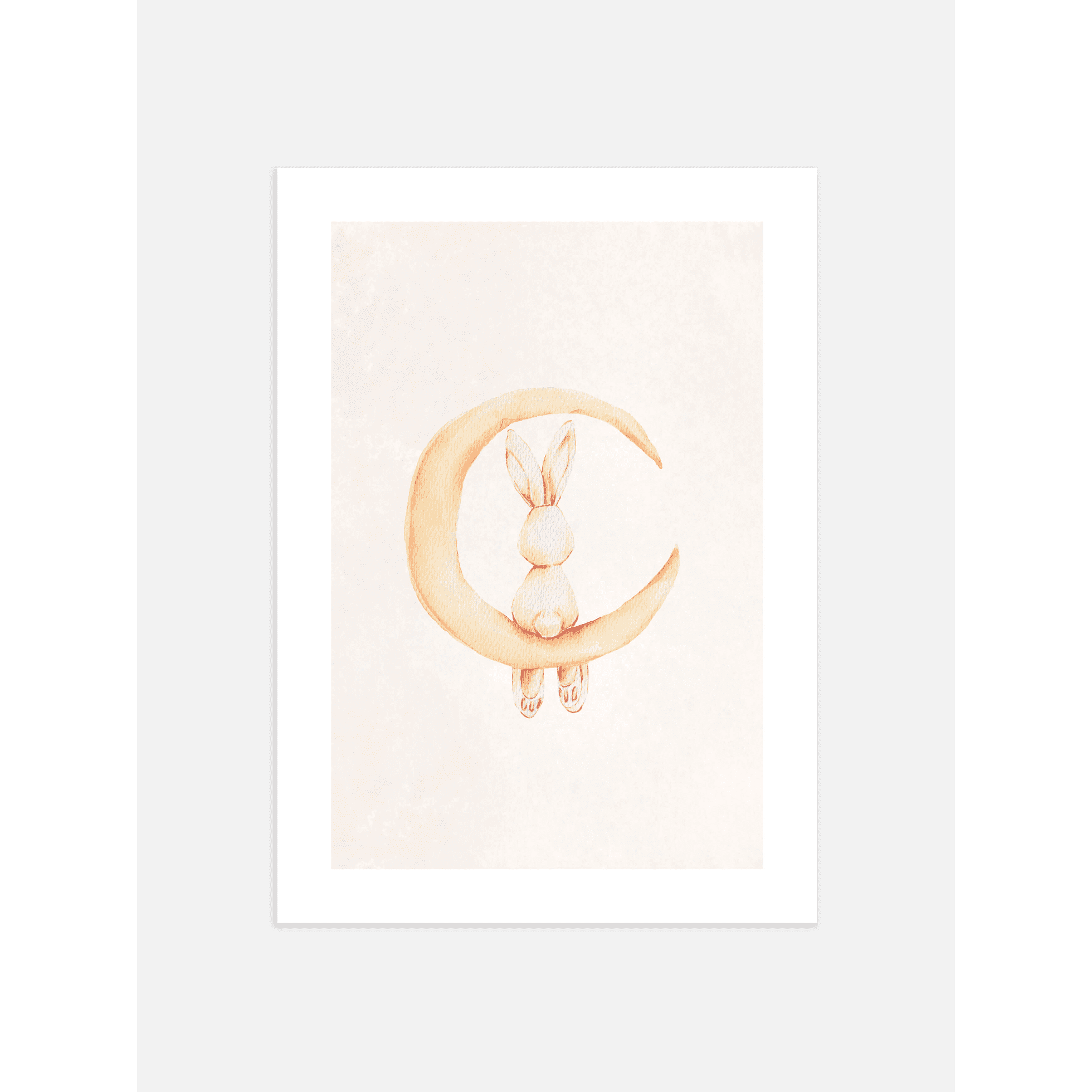 Bunny On The Moon Poster