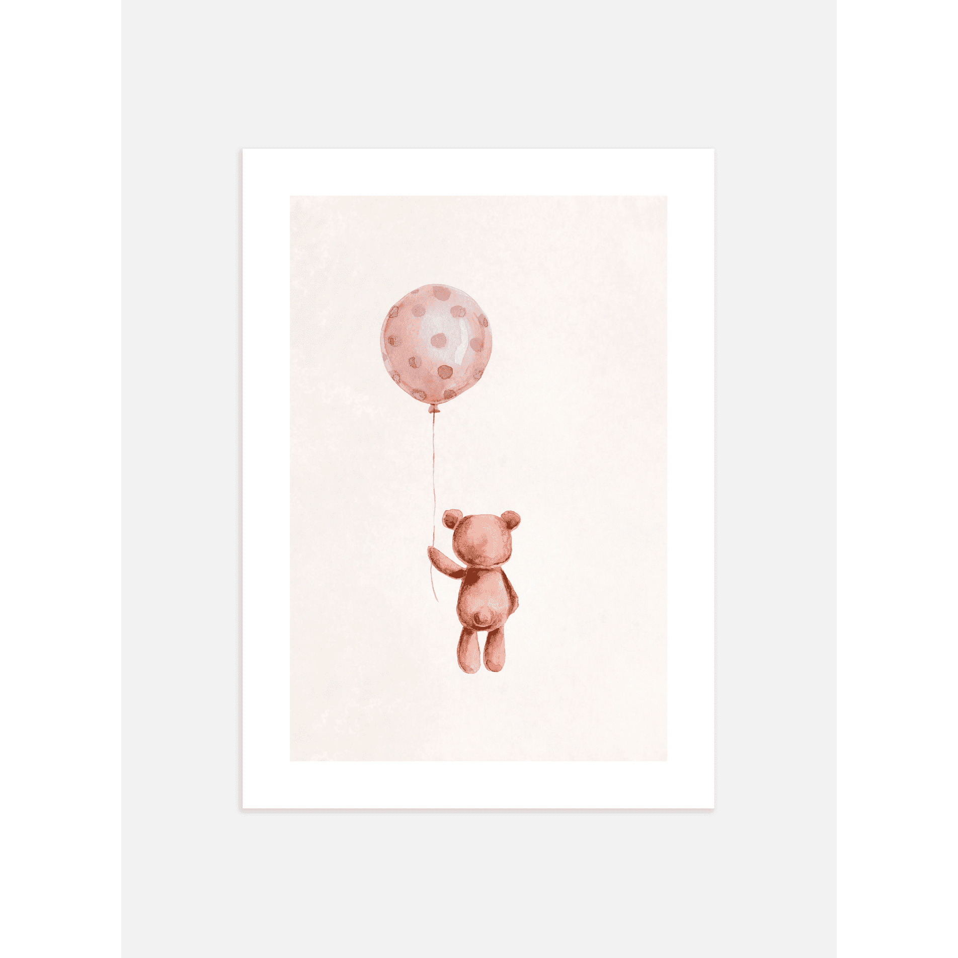 Teddy With Balloon Poster