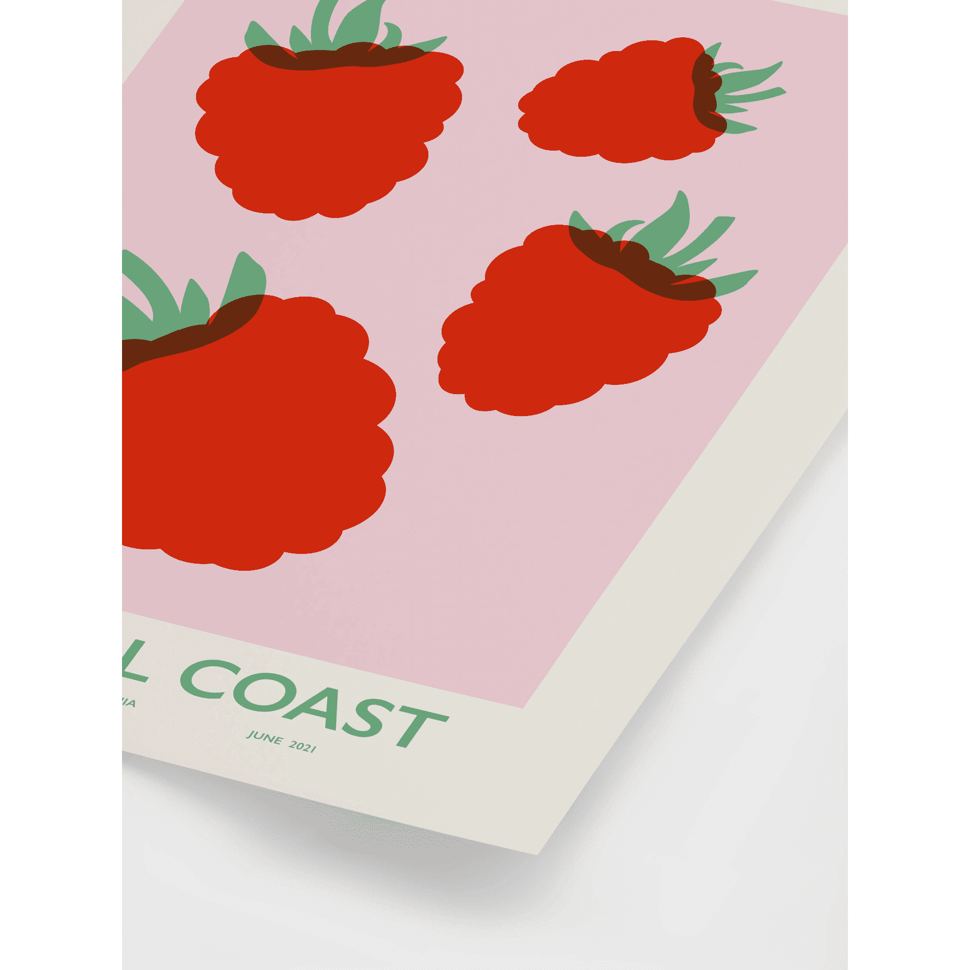 Santa Cruz Rose Berry Art Poster