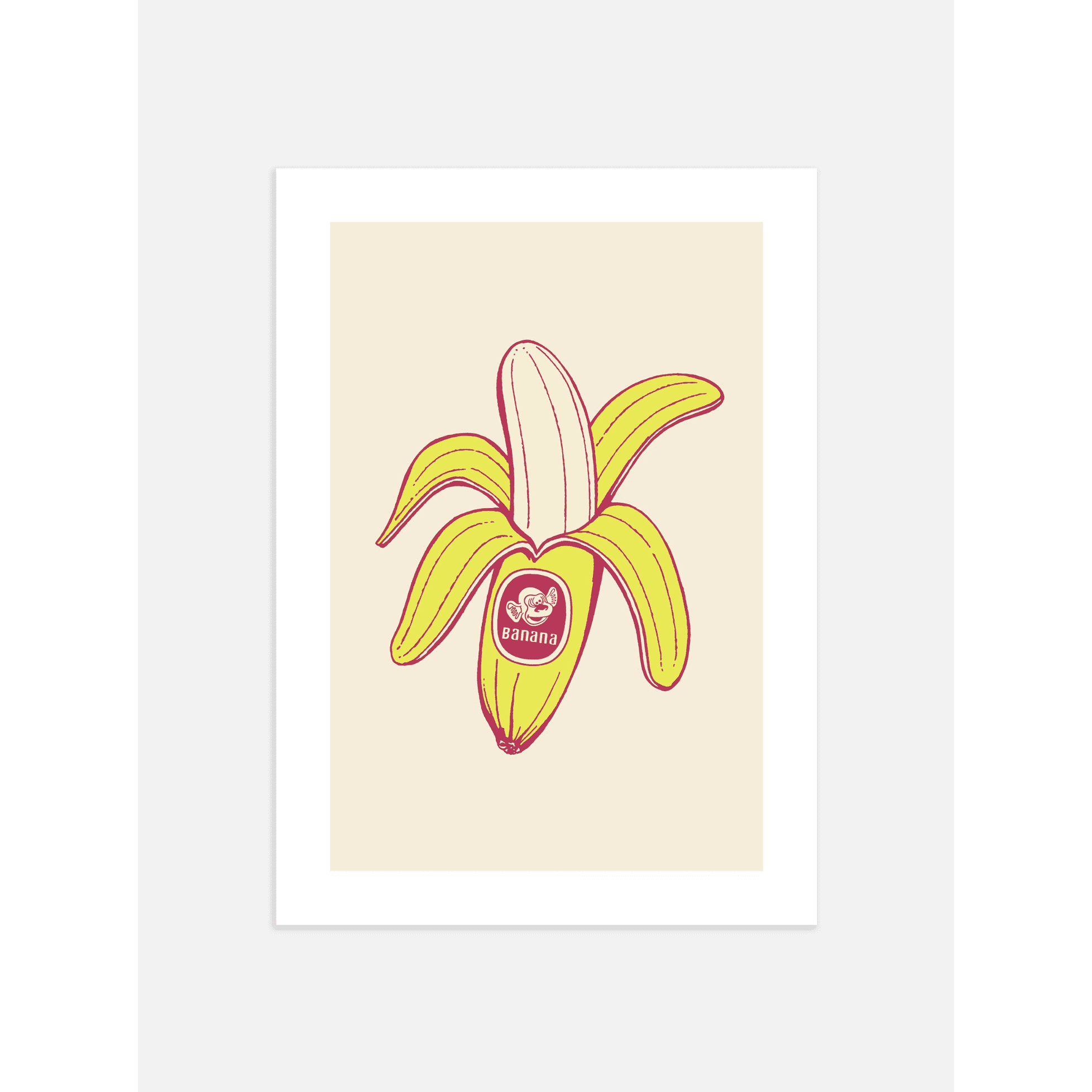 Half-Peeled Banana Fun Wall Art