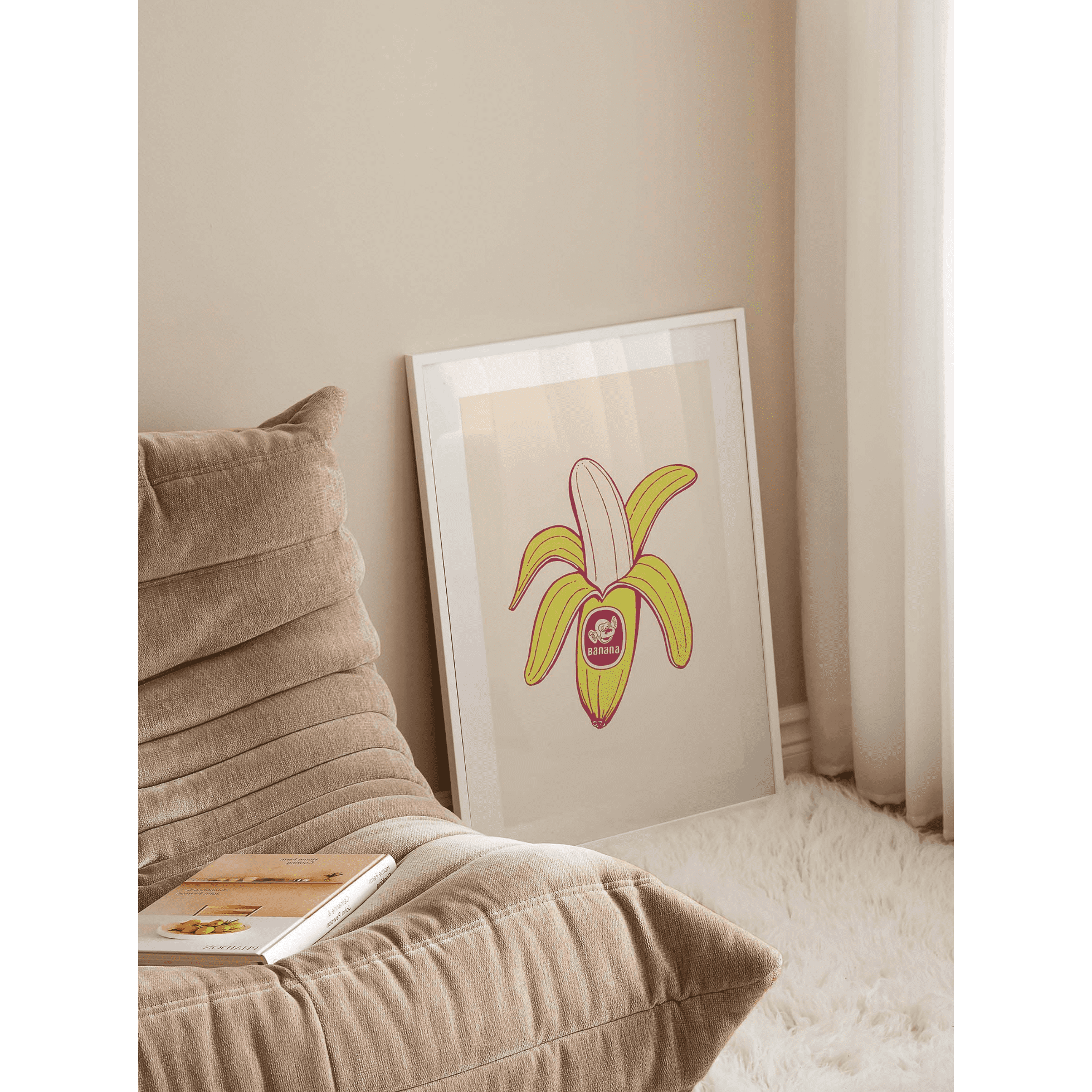 Half-Peeled Banana Fun Wall Art