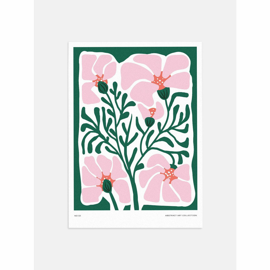 Abstract Flower Art Bedroom Poster