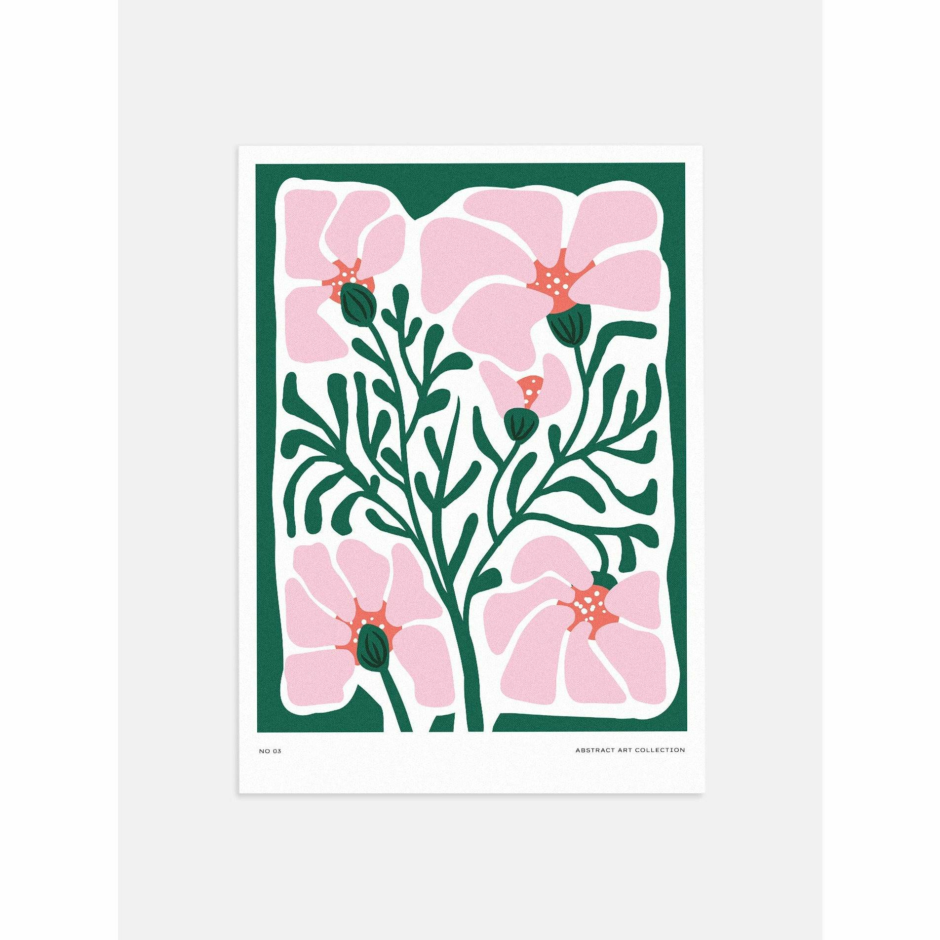Abstract Flower Art Bedroom Poster