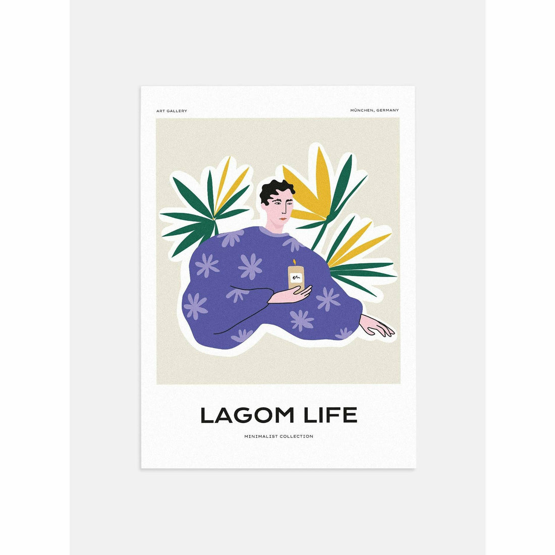 Lagom Life Minimalist Bedroom Art