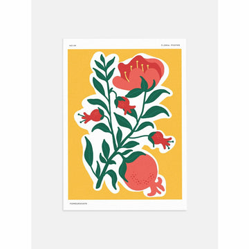 Pomegranate Floral Poster