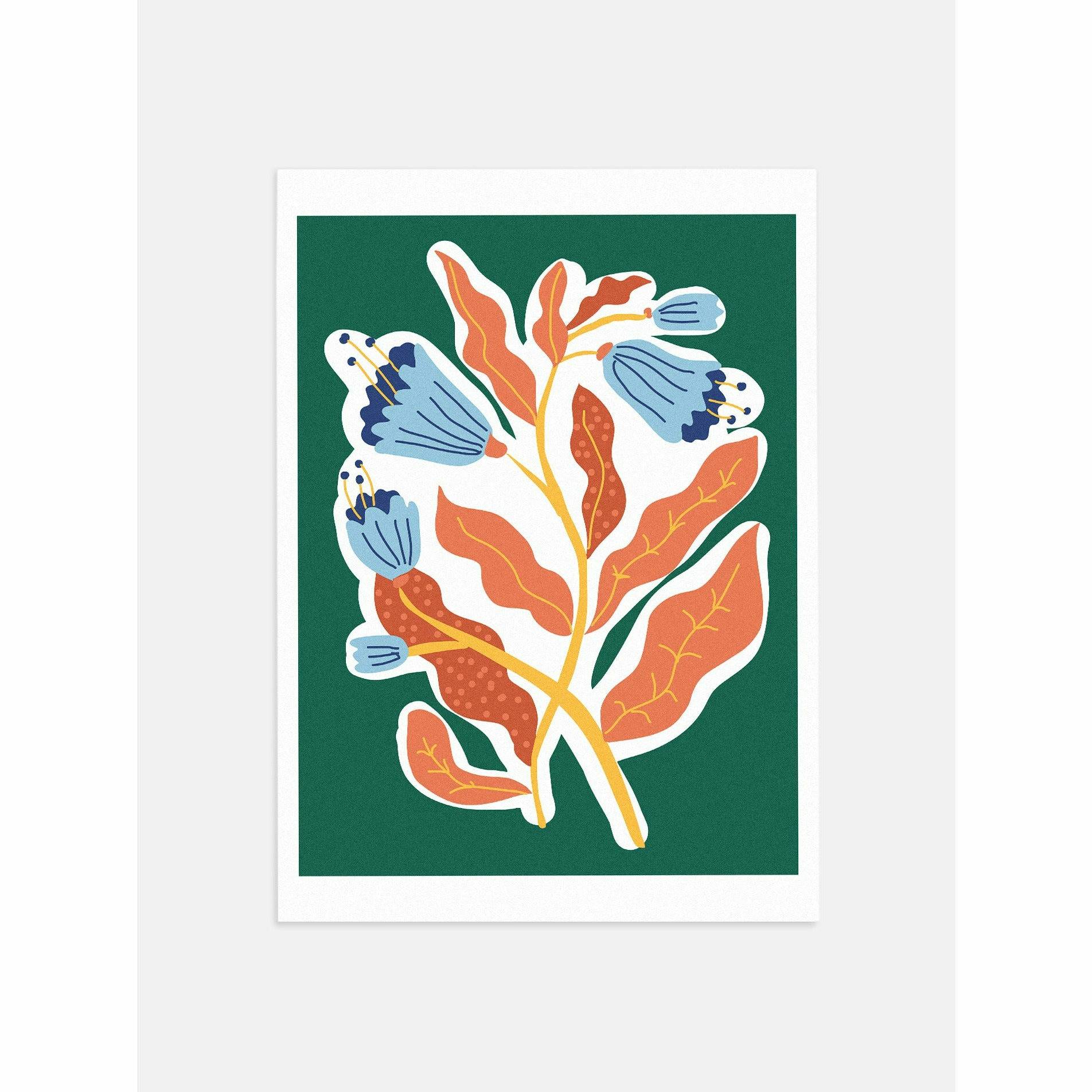 Abstract Floral Bedroom Poster