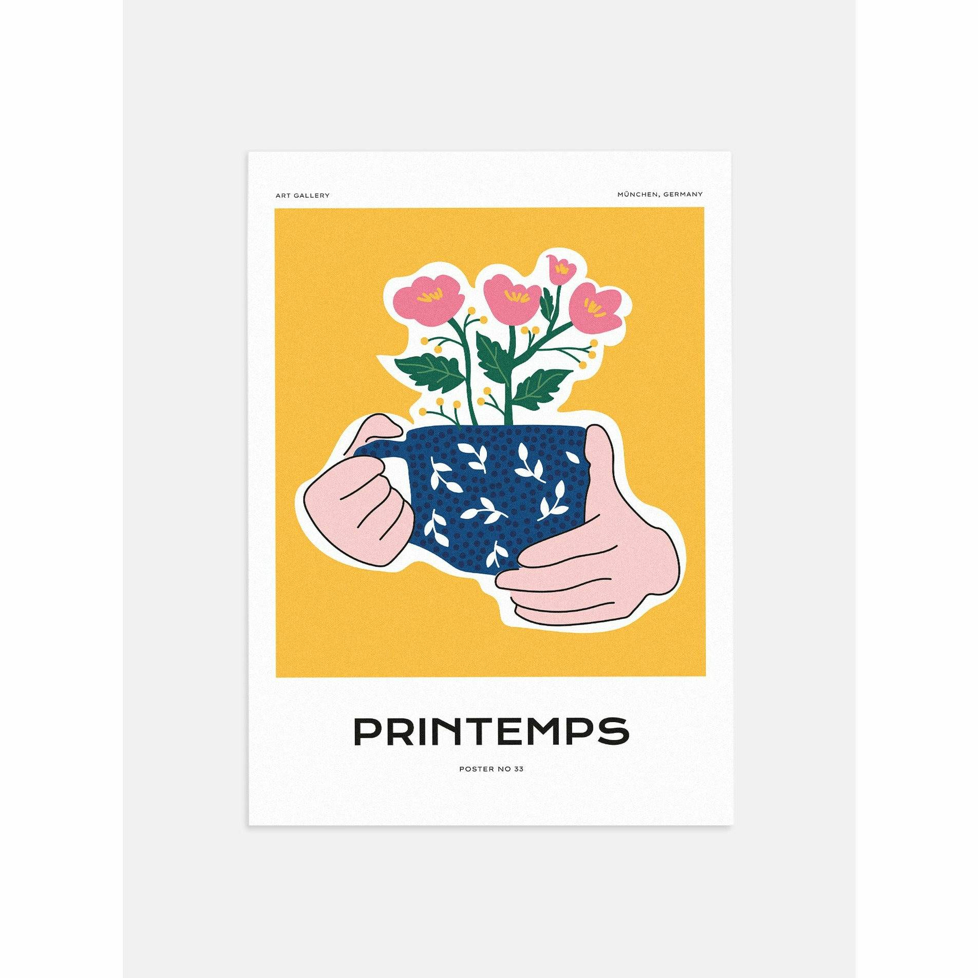 Mug of Flowers Bedroom Wall Drawing