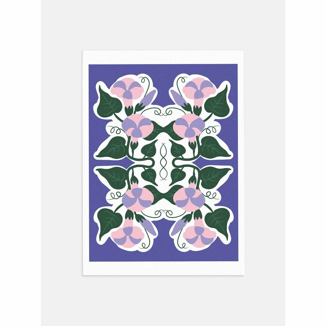 Purple Floral Kaleidoscope Bedroom Art