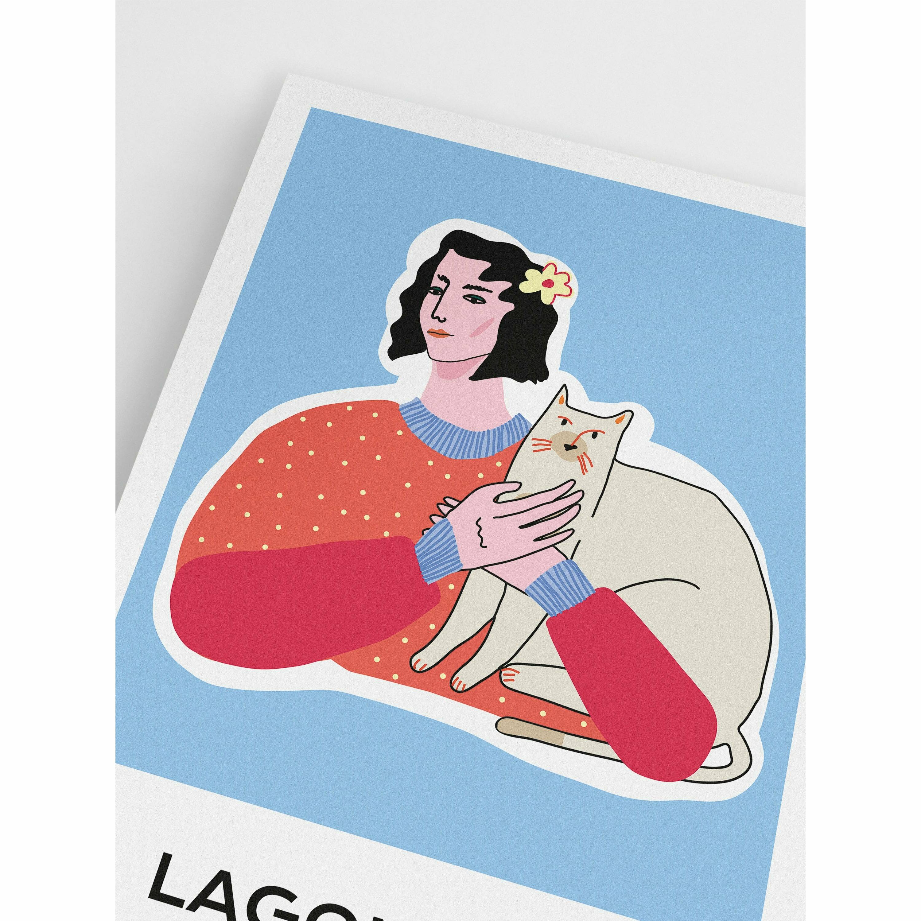 Woman and Her Cat Poster