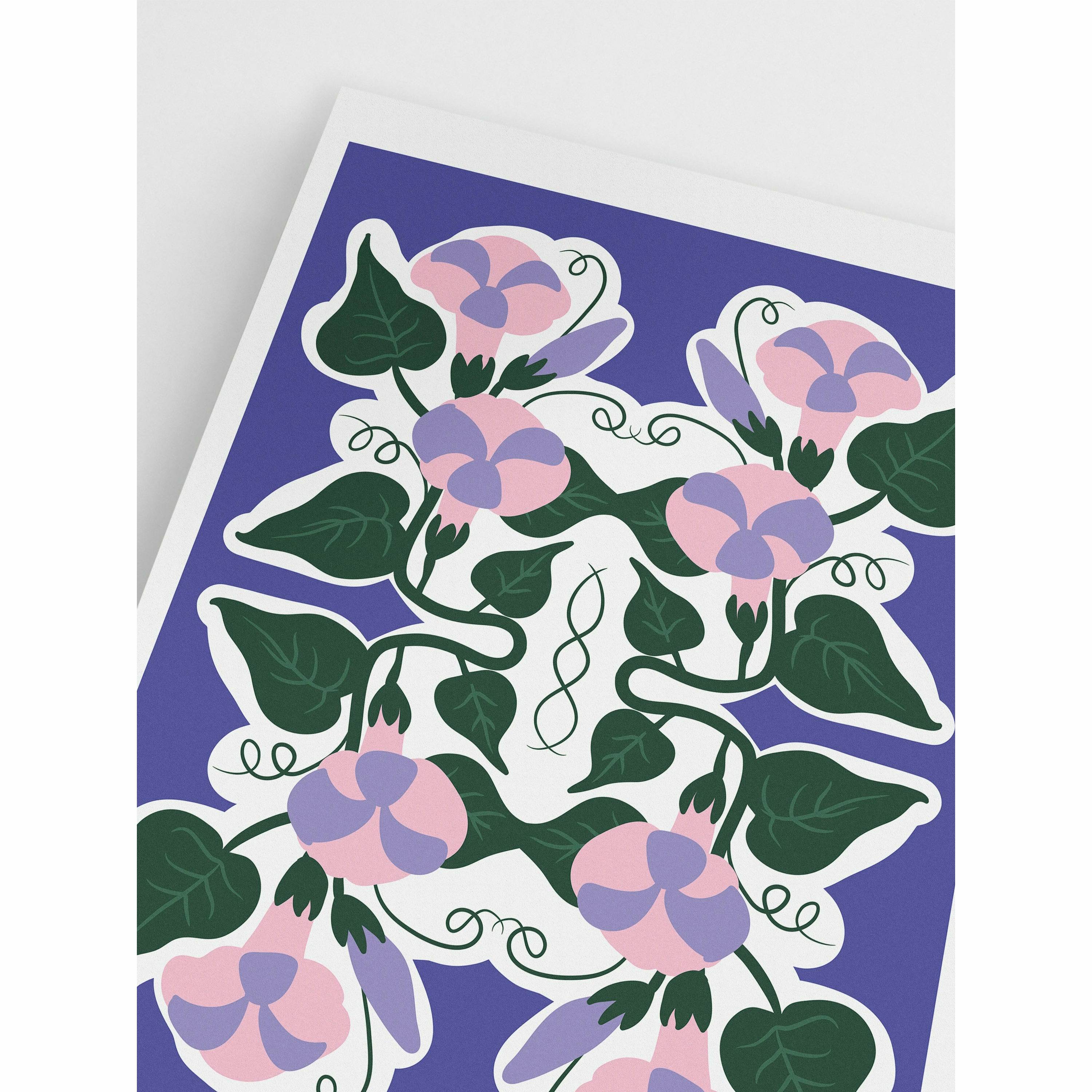 Purple Floral Kaleidoscope Wall Art