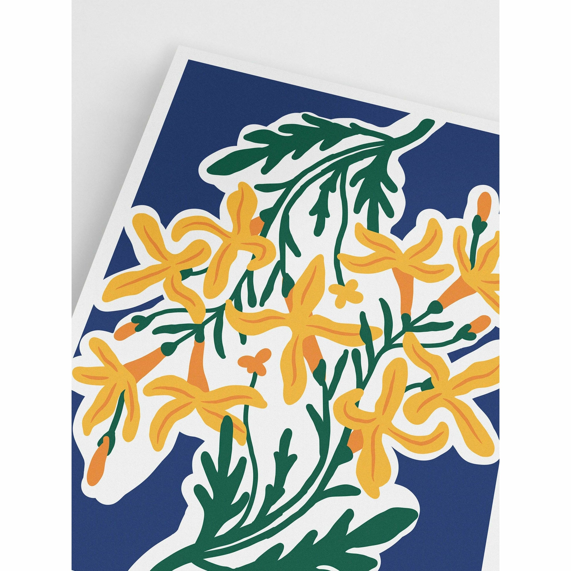 Blue and Yellow Floral