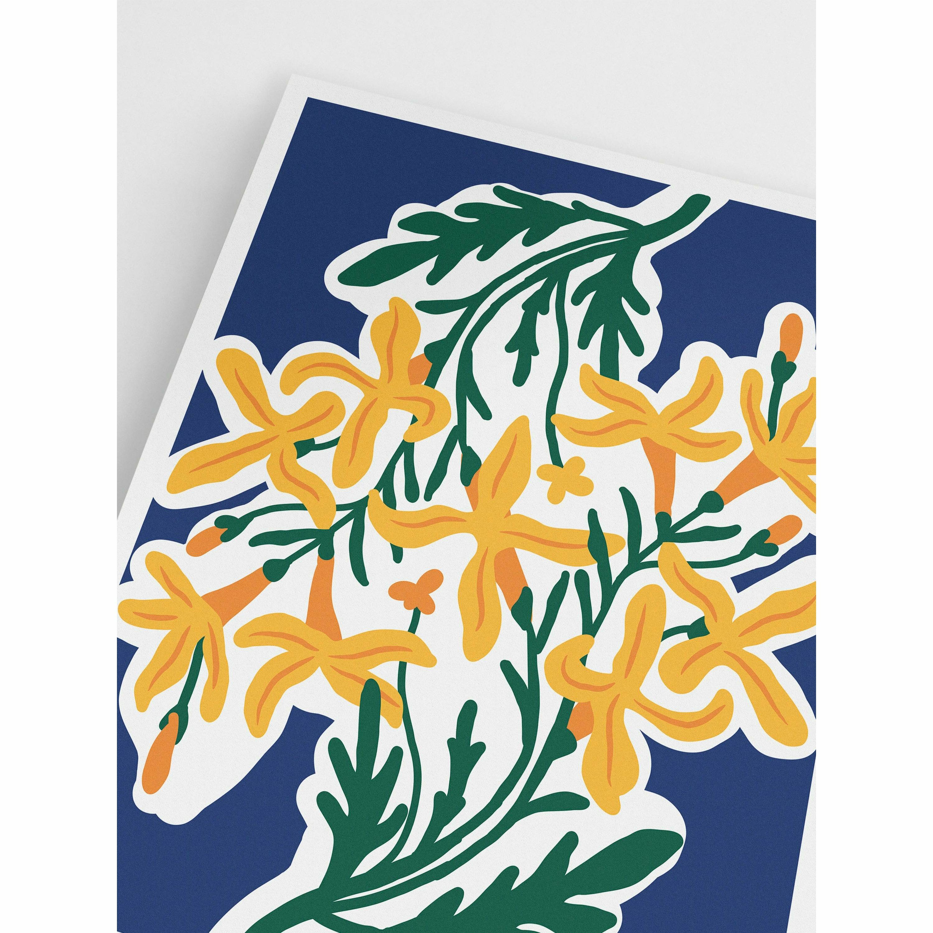 Blue and Yellow Floral