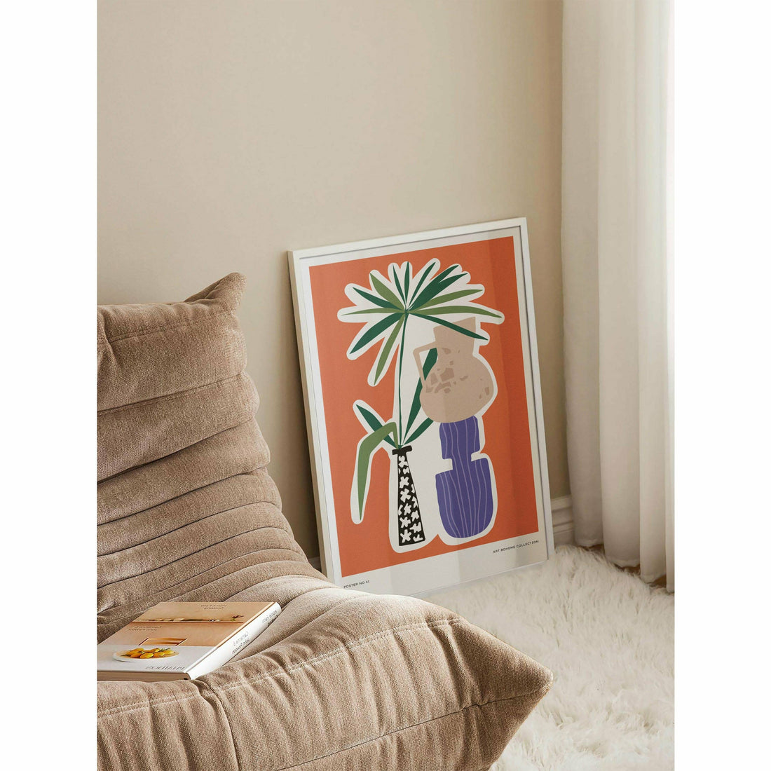 Abstract Bedroom Wall Drawing