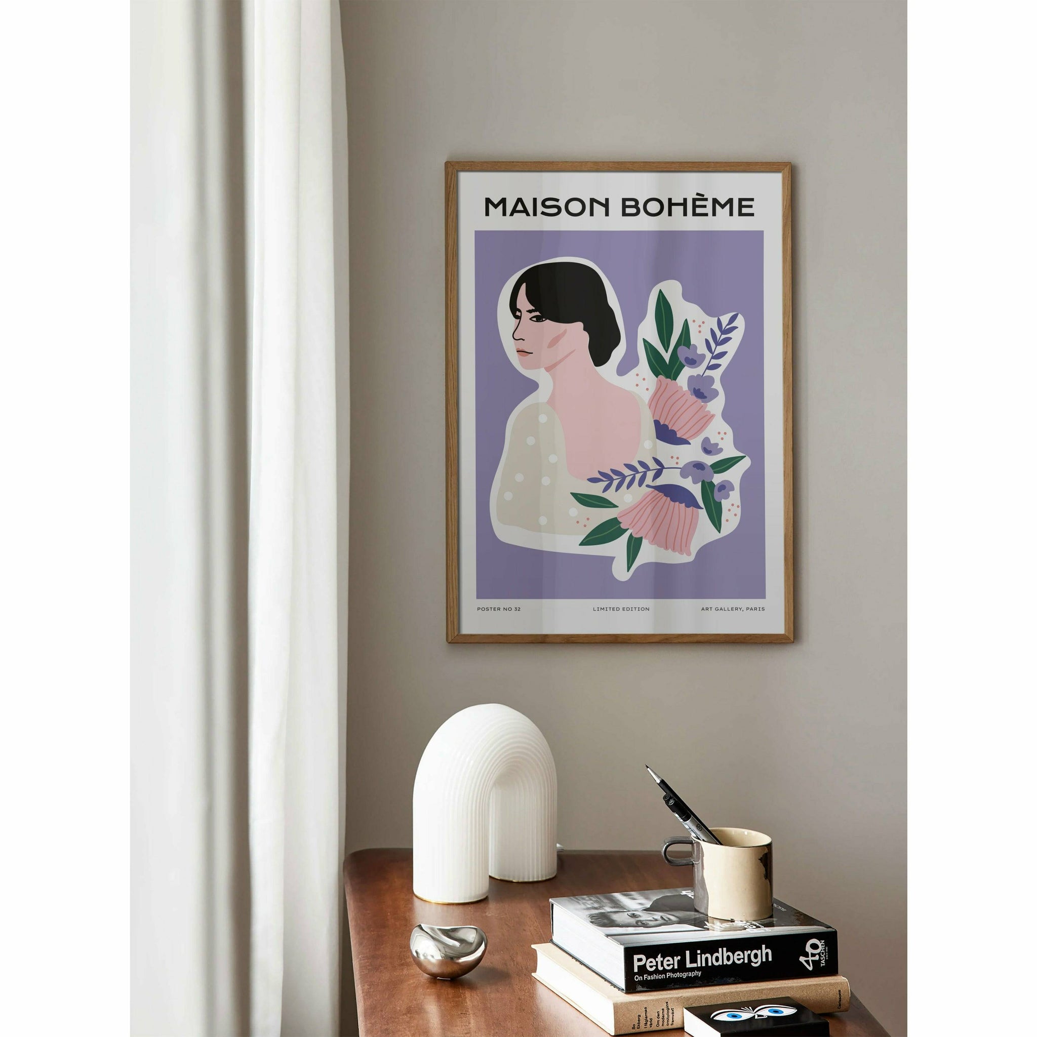 Purple Boheme Floral Poster