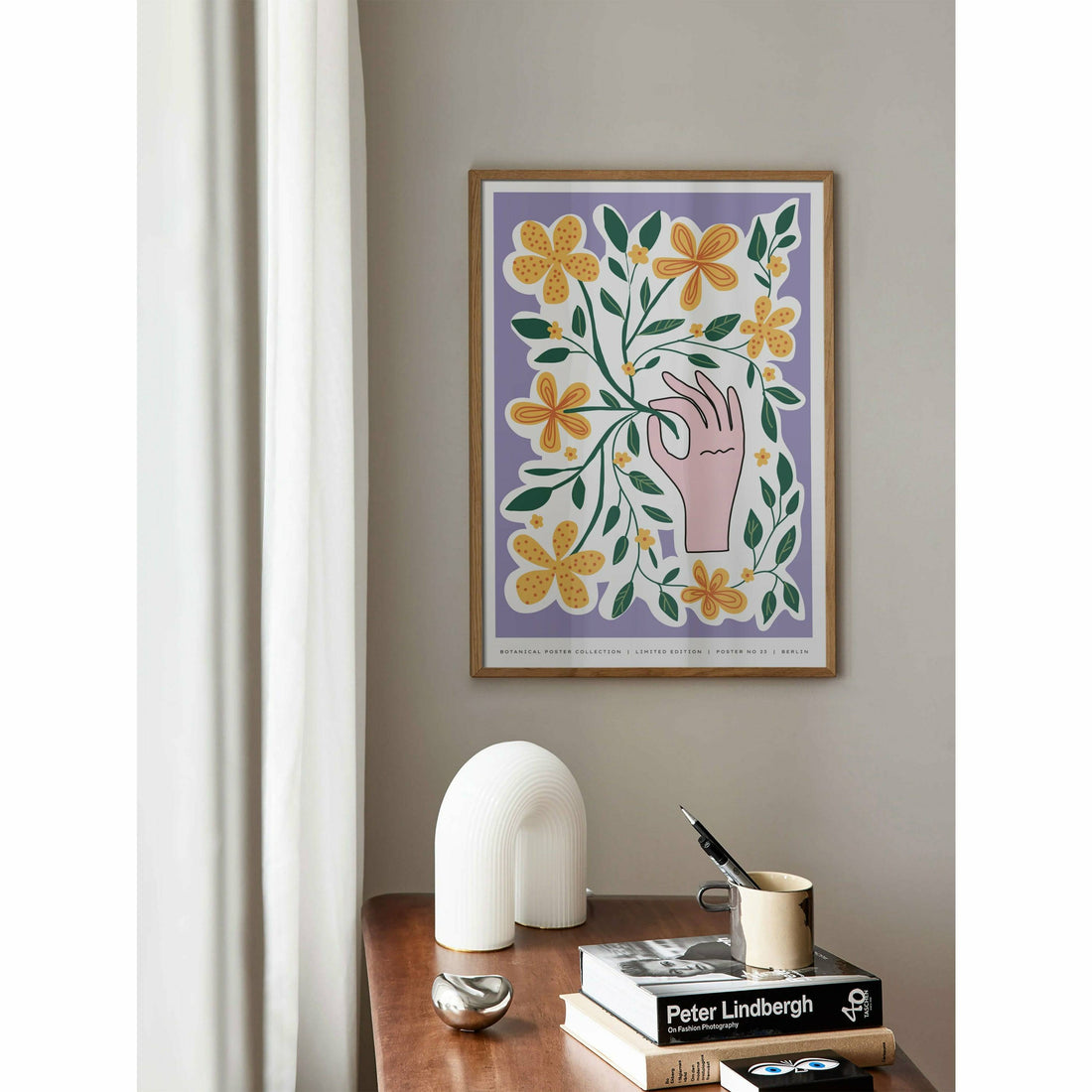 Yellow Botanical Bedroom Art