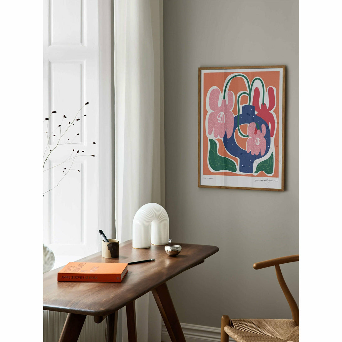 Abstract Floral Poster for Room Decor